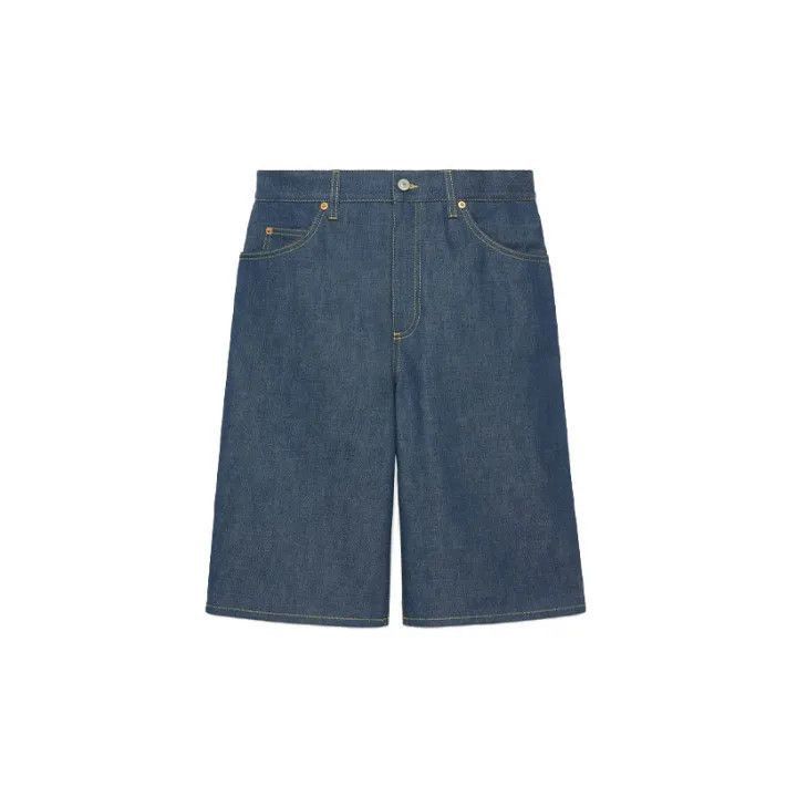 Gucci Gucci Gucci Special Logo Denim Shorts for Men -2506 Size US 38 / EU 54 - 2 Thumbnail
