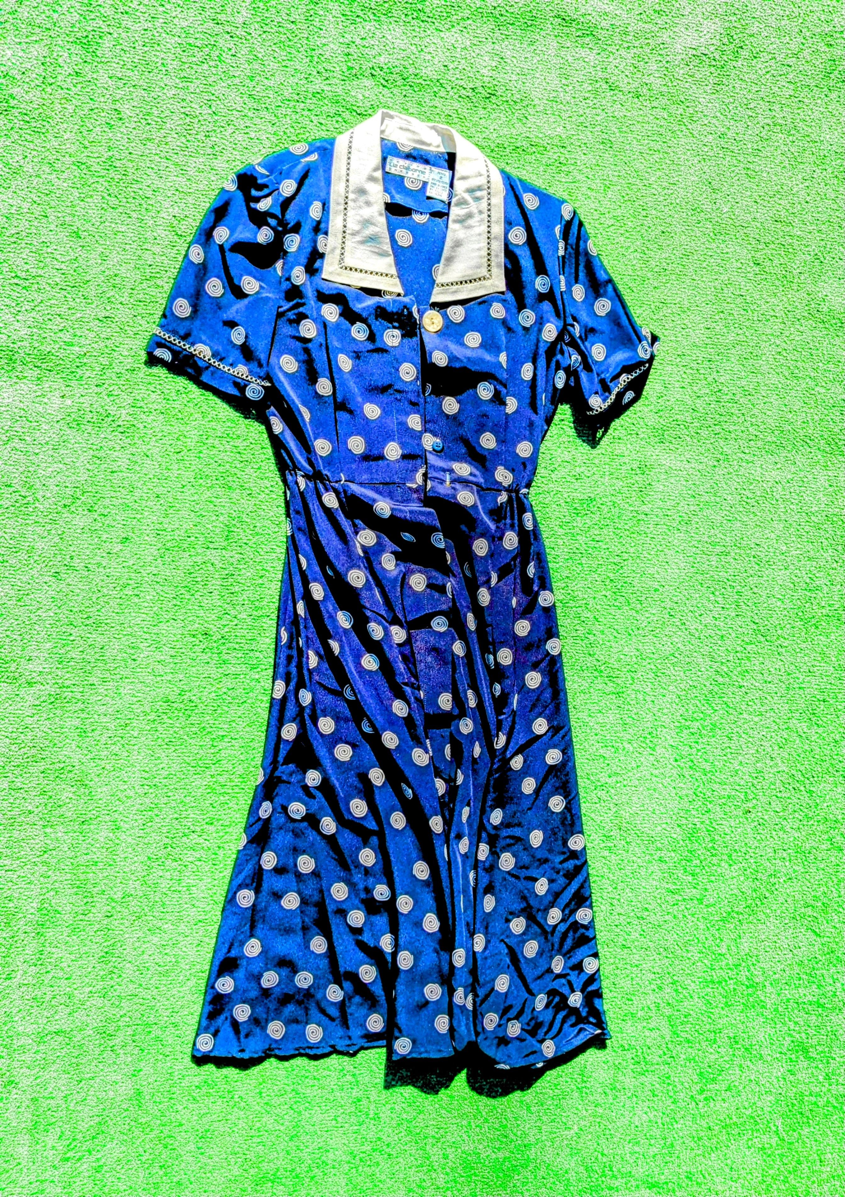 Liz Claiborne Vintage Swirls Petite Liz Claiborne Blouson Maxi Shirt Dress Size XS / US 0-2 / IT 36-38 - 5 Thumbnail