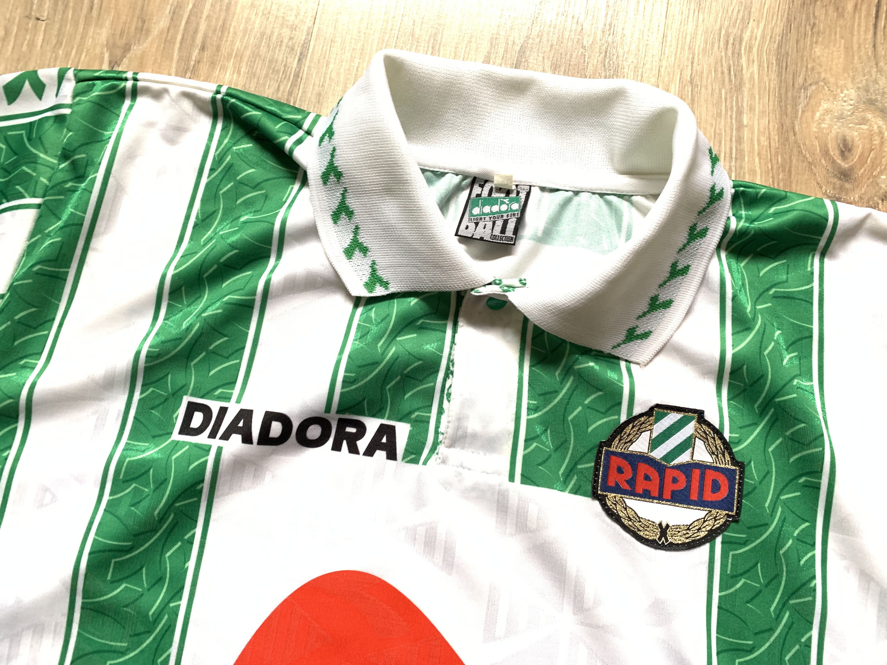 Diadora Vintage Diadora Rapid Vienna Home Shirt 1996-1998 Size US XXL / EU 58 / 5 - 3 Thumbnail