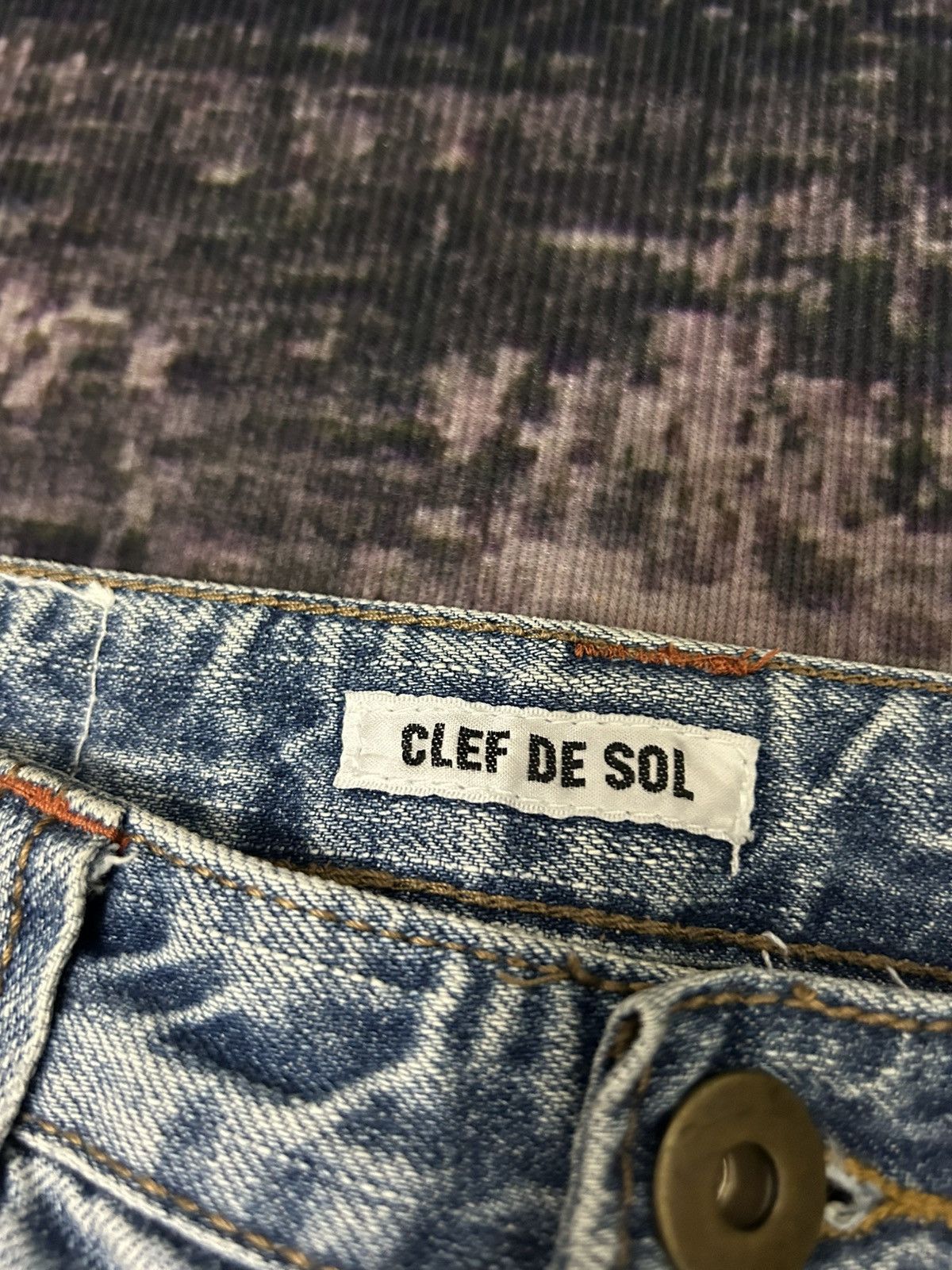 Japanese Brand Vintage Clef De Sol Ripped Jeans Size US 31 - 11 Thumbnail