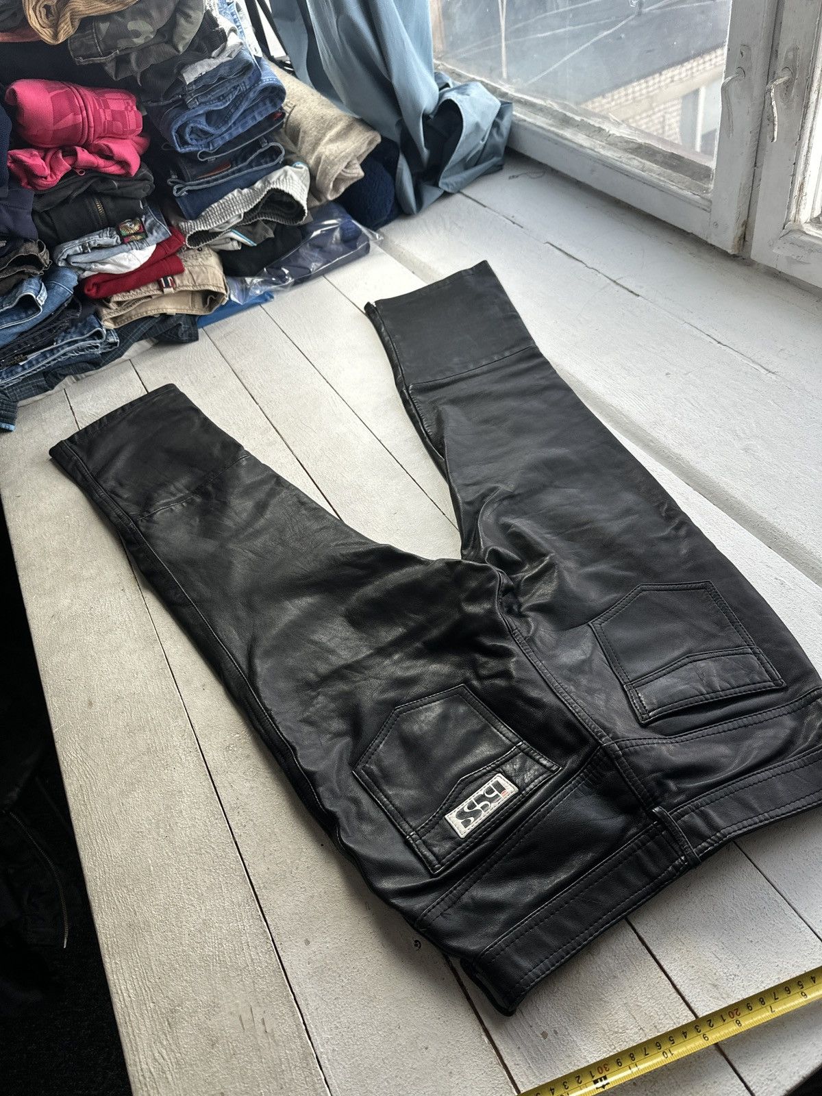 Other IXS 🚨GRAIL MEN LEATHER PANTS Y2K WESTERN MOTORCYCLE Size US 28 / EU 44 - 9 Thumbnail