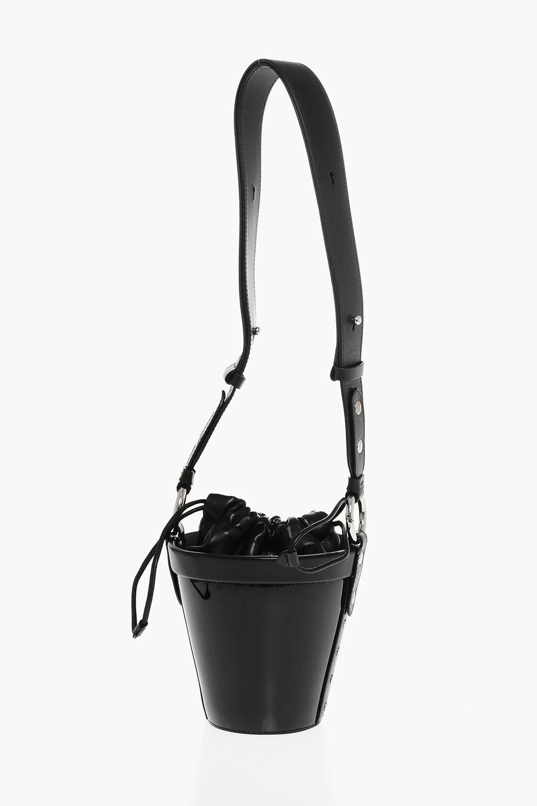 Maison Margiela og1mm0326 Size: OS / Patent Leather Bucket Bag in Black Size ONE SIZE - 3 Thumbnail