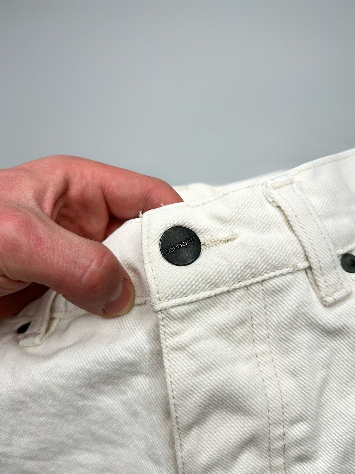 Carhartt Wip Vintage Y2k Carhartt Wip White Jeans Shorts Size US 31 - 6 Thumbnail