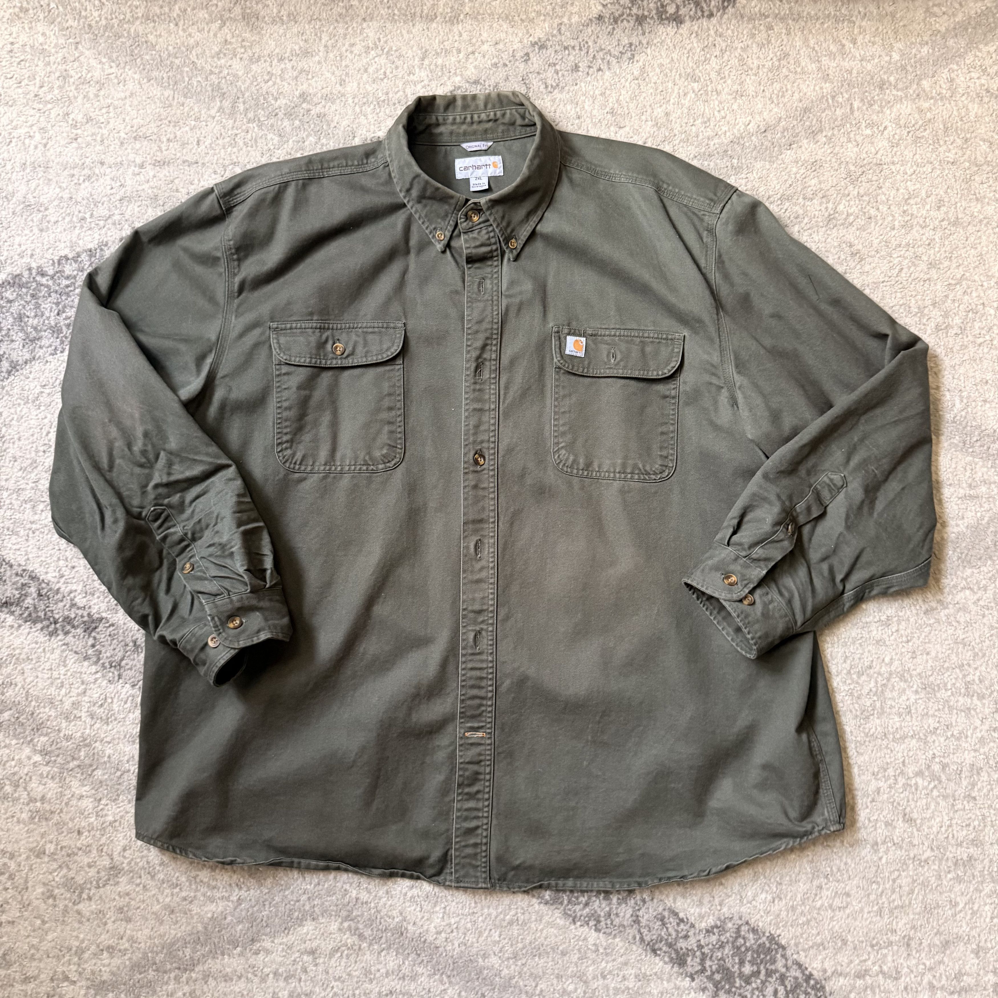 Carhartt Green Carharrt Work Shirt Size US XXL / EU 58 / 5 - 1 Thumbnail