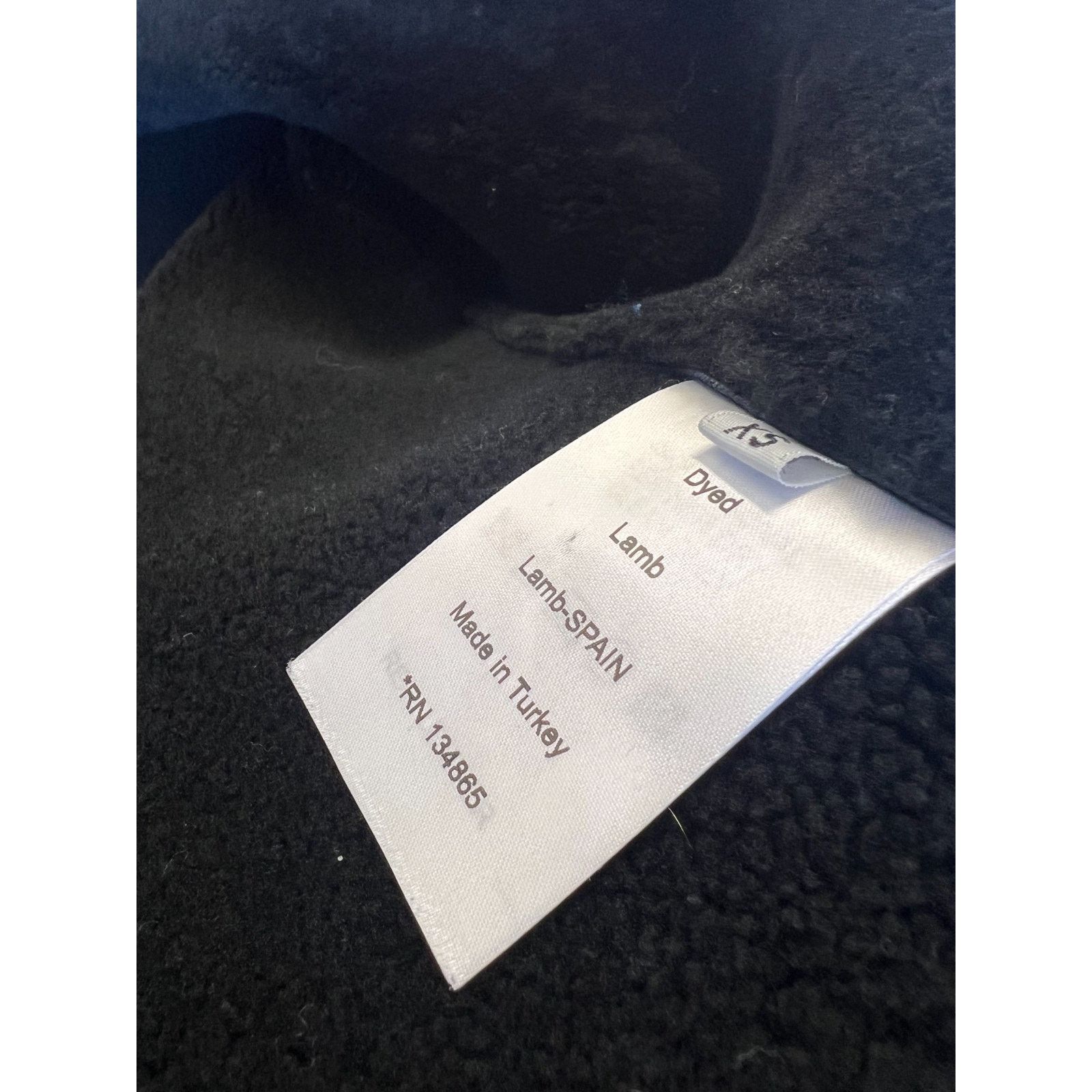 Saks Fifth Avenue Luxury Spanish Shearling Walker Stand Collar Navy Coat - XS Size XS / US 0-2 / IT 36-38 - 12 Thumbnail