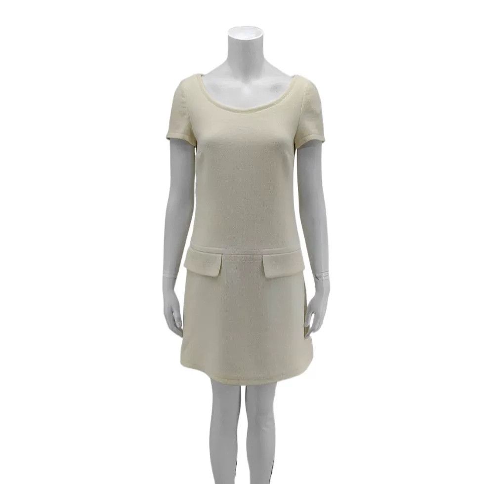 Prada Prada Beige Wool Dress Size 40 Size S / US 4 / IT 40 - 1 Thumbnail