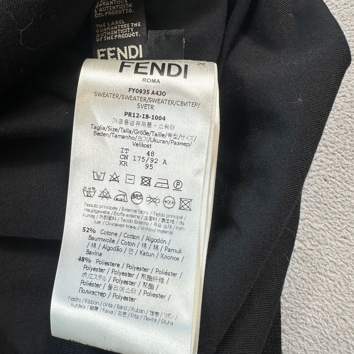 Fendi Fendi Track Jacket FF Logo Black Full Zip Made in Italy 48 Size US M / EU 48-50 / 2 - 8 Thumbnail