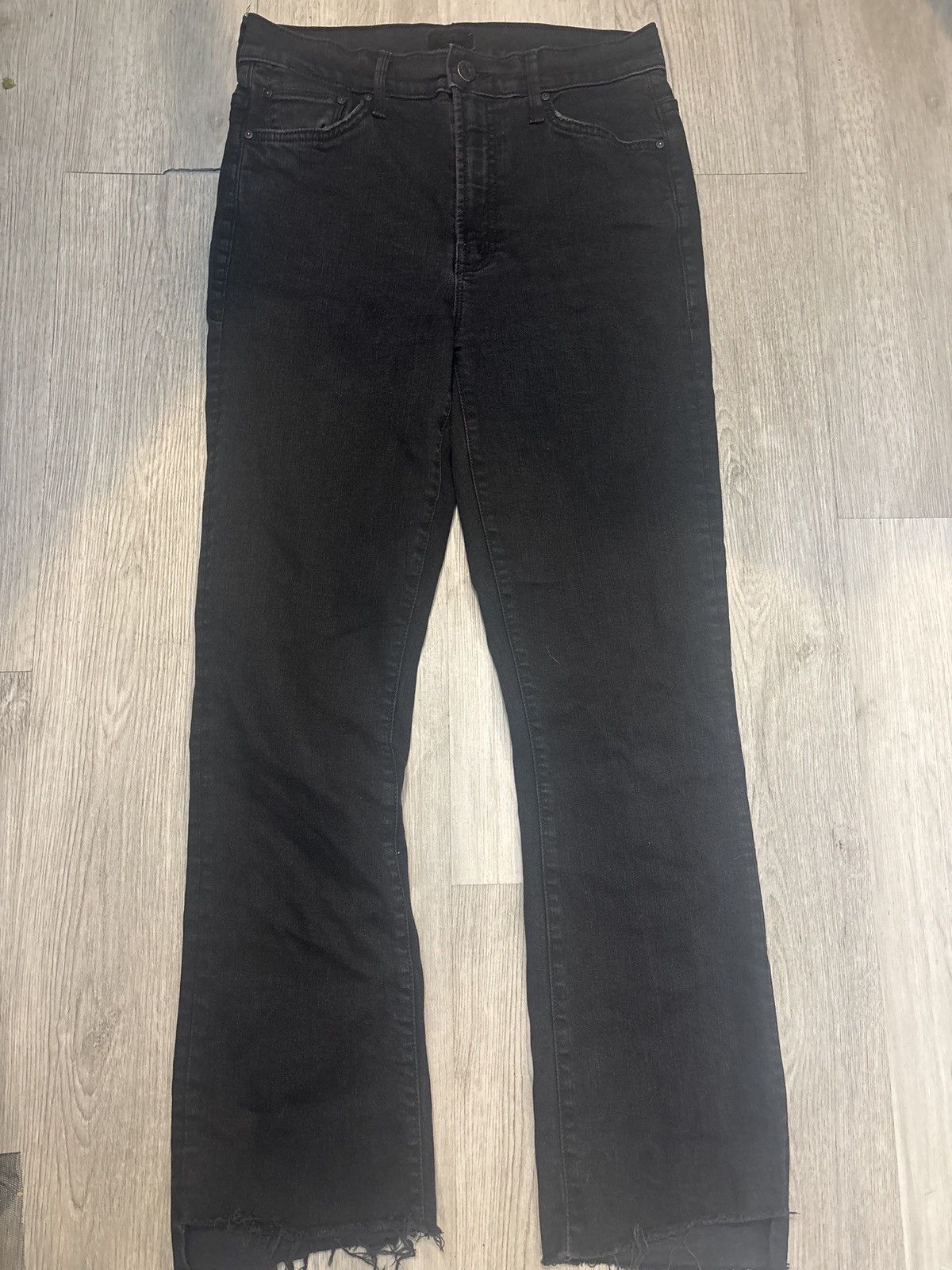 MOTHER MOTHER Insider Crop Step Fray Jean Black “Not Guilty”Size 28 Size 28" / US 6 / IT 42 - 1 Thumbnail