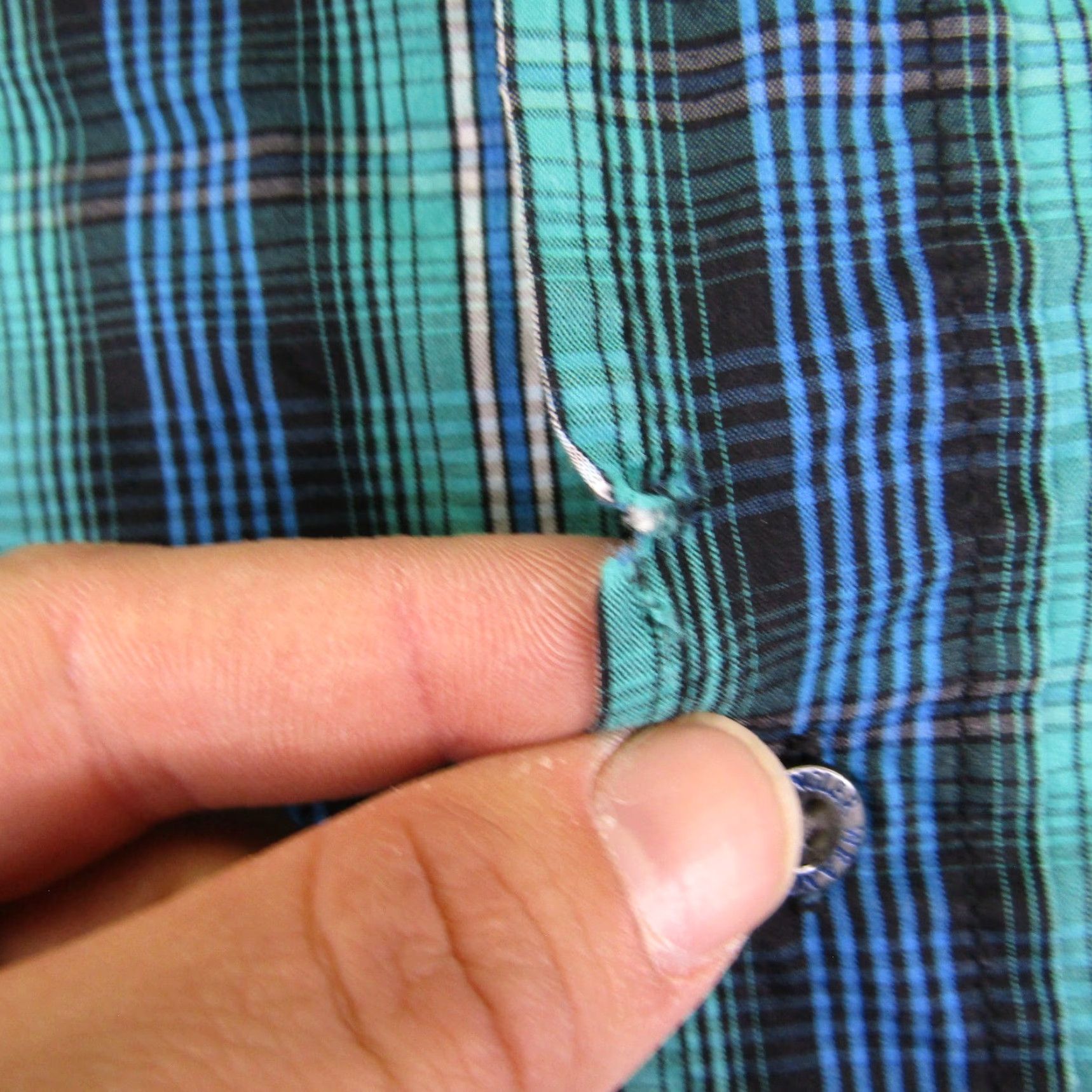 Wrangler VINTAGE Wrangler Men's Shirt Medium Blue Green Plaid Western Cowgirl Cowboy 90s Button Up Size US M / EU 48-50 / 2 - 4 Thumbnail