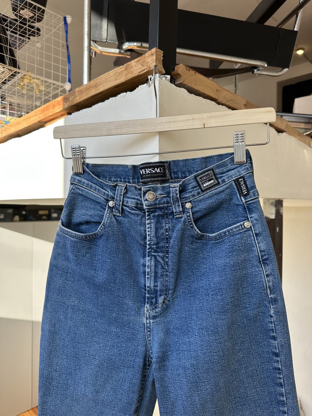 Versace Versace Jeans Couture Vintage Blue Stretch Denim Size 27" / US 4 / IT 40 - 2 Thumbnail