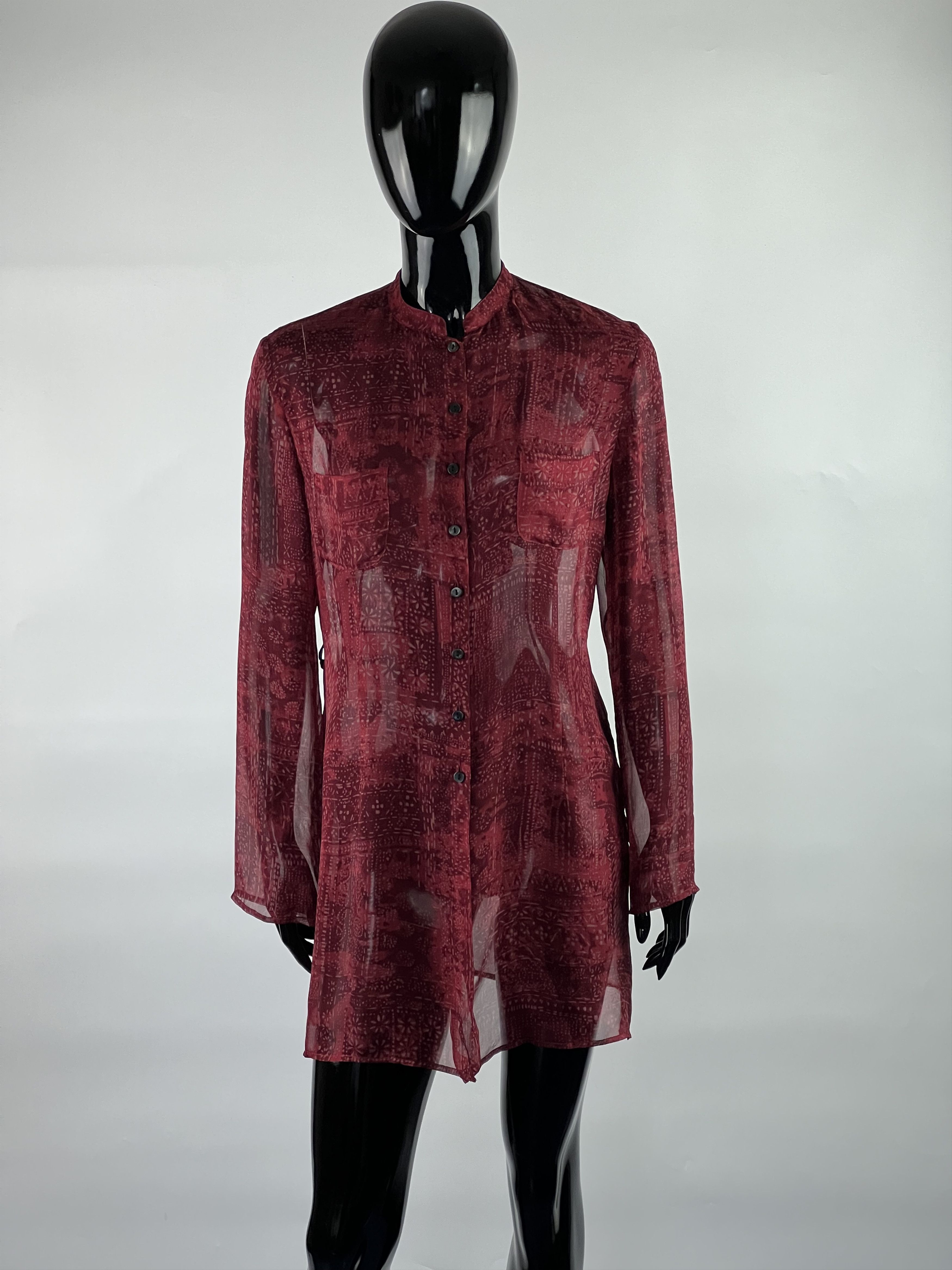 Cacharel × SikSilk Cacharel Button Up Silk Blouse Red Size 42/10 Size M / US 6-8 / IT 42-44 - 1 Thumbnail