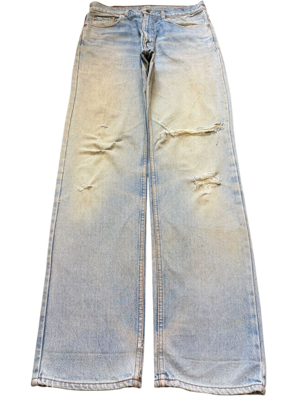 Levi's Vintage 90s Levis 515 Mud Wash Distress Loose Jeans Size US 32 / EU 48 - 1 Thumbnail