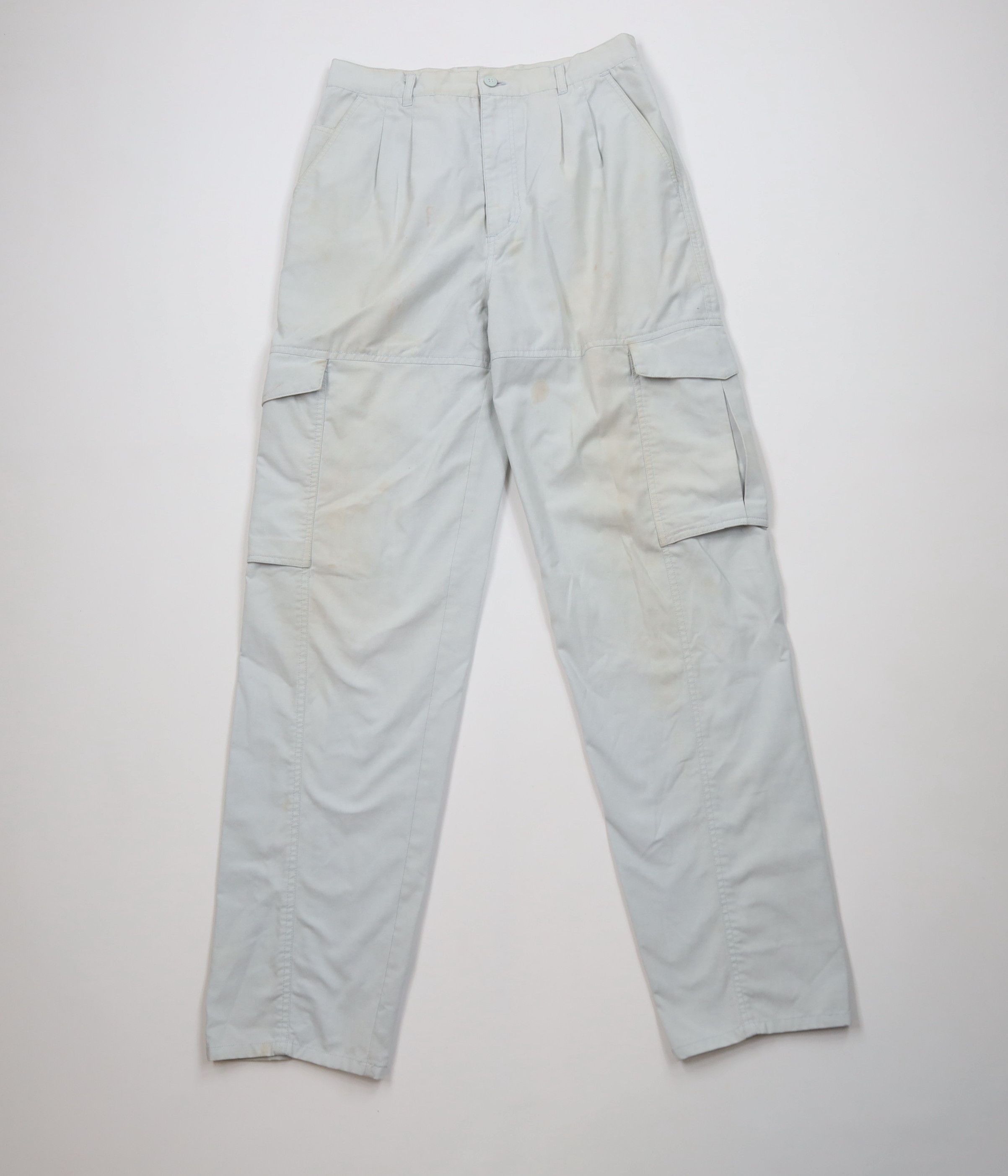 Vintage Vintage 80s 90s Streetwear Tapered Leg Cargo Pants Blue Size US 30 / EU 46 - 1 Thumbnail