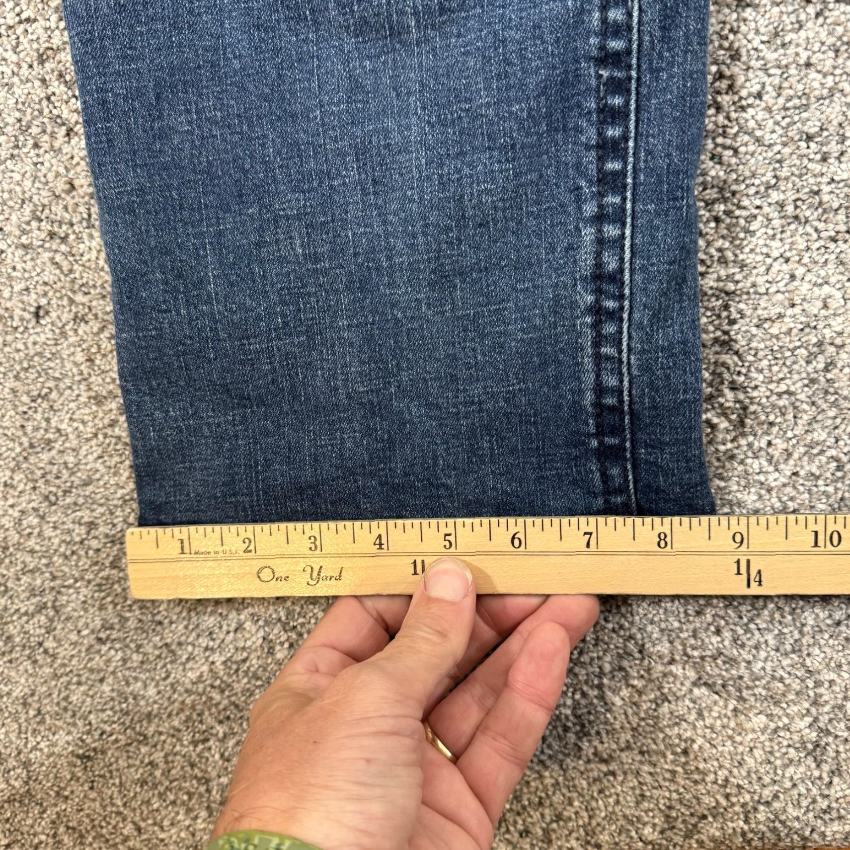 Vintage TK Axel Jeans Mens 32x27.5 Blue Wash Straight Leg Mid Rise X Stitch Pockets Denim Zip Five-Pocket Mens Regular Fit Clothes Size US 32 / EU 48 - 3 Thumbnail