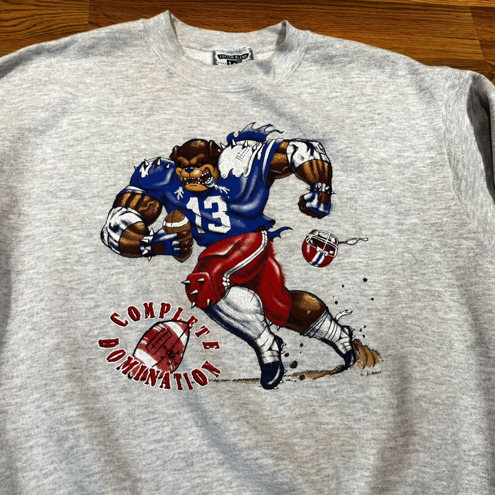 Lee VINTAGE Lee Football Sweatshirt NFL Superbowl Cotton Blend USA Dog Sz Large Size US L / EU 52-54 / 3 - 3 Thumbnail