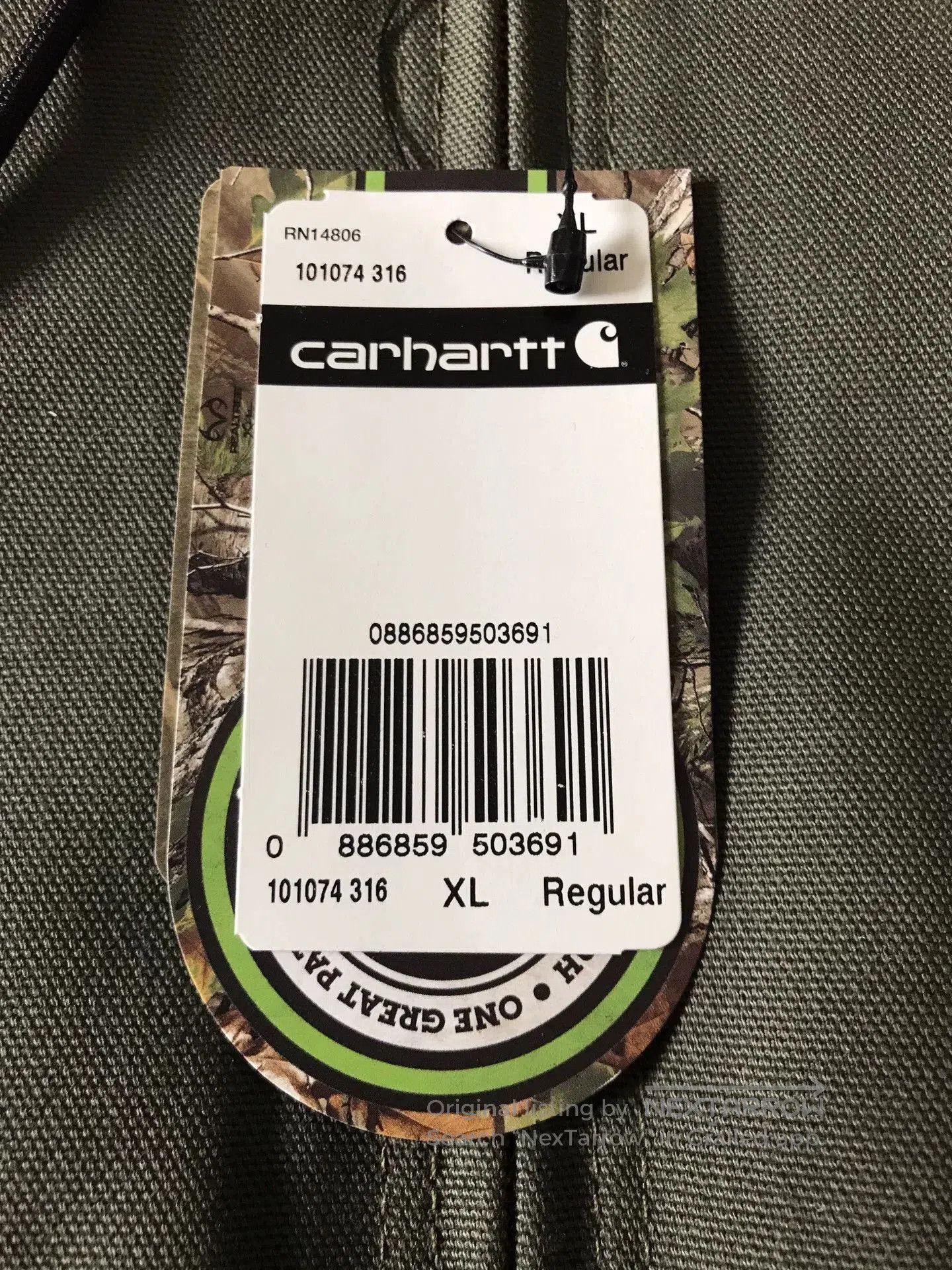 Carhartt Carhartt Realtree 101074 XL Canvas Jacket. Size US XL / EU 56 / 4 - 8 Thumbnail