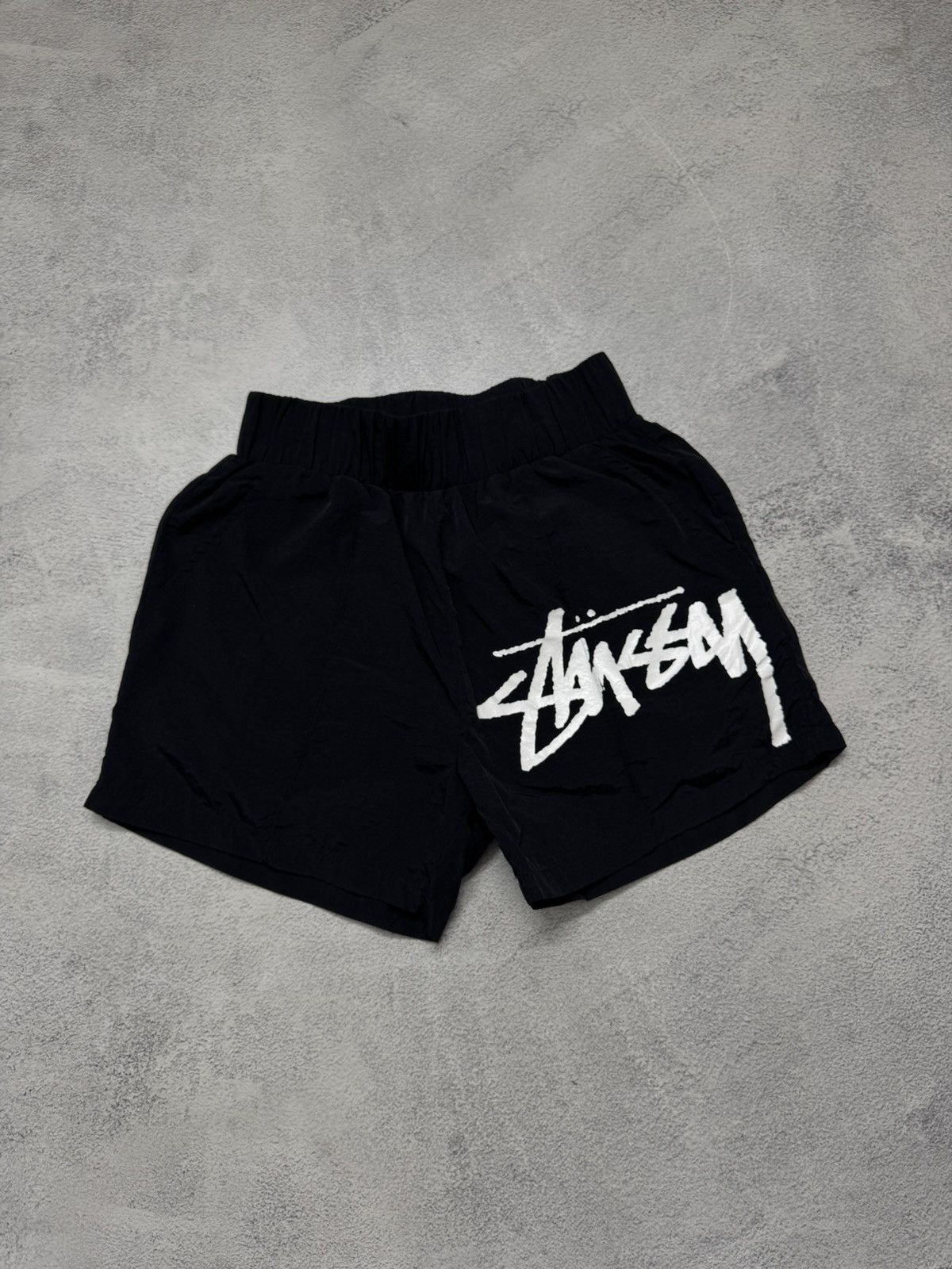 Stussy Vintage Y2k Stussy Big Logo Nylon Shorts Size 27" / US 4 / IT 40 - 4 Thumbnail
