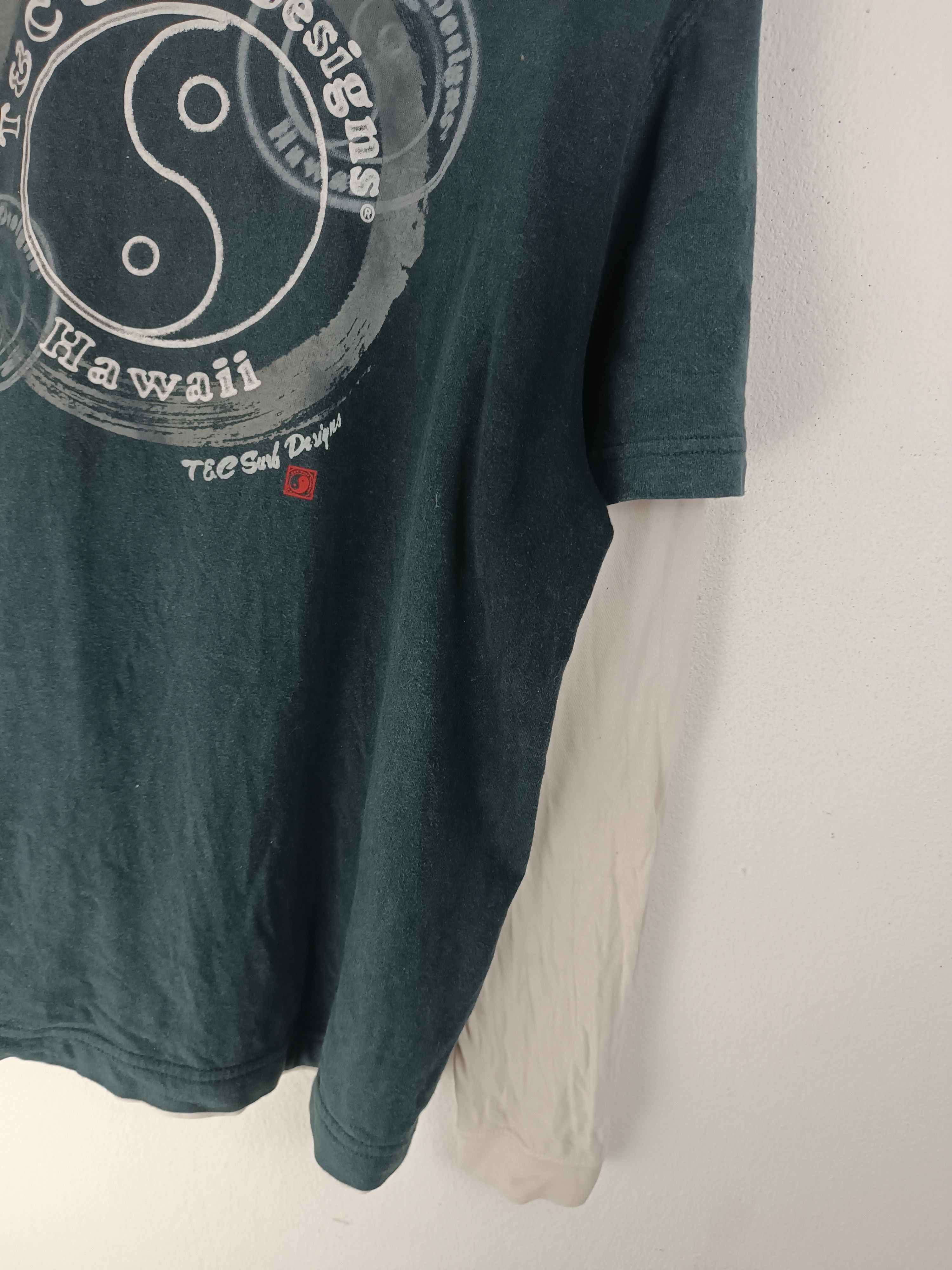 Vintage THRASHED FADED VINTAGE Y2K T&C DOUBLE LAYER LONGSLEEVE LGB Size US M / EU 48-50 / 2 - 14 Thumbnail