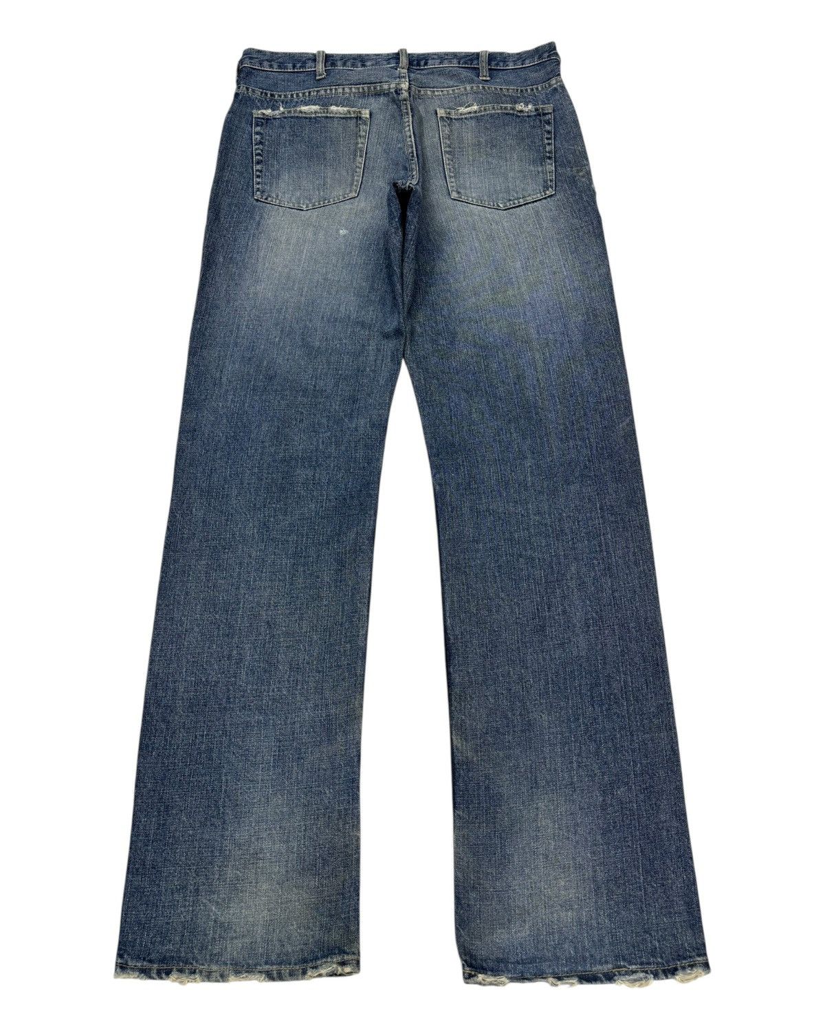 Le Grande Bleu (L.G.B.) Vintage Japanese Denim Lab Distressed Denim Loose Baggy Jean Size US 34 / EU 50 - 2 Thumbnail