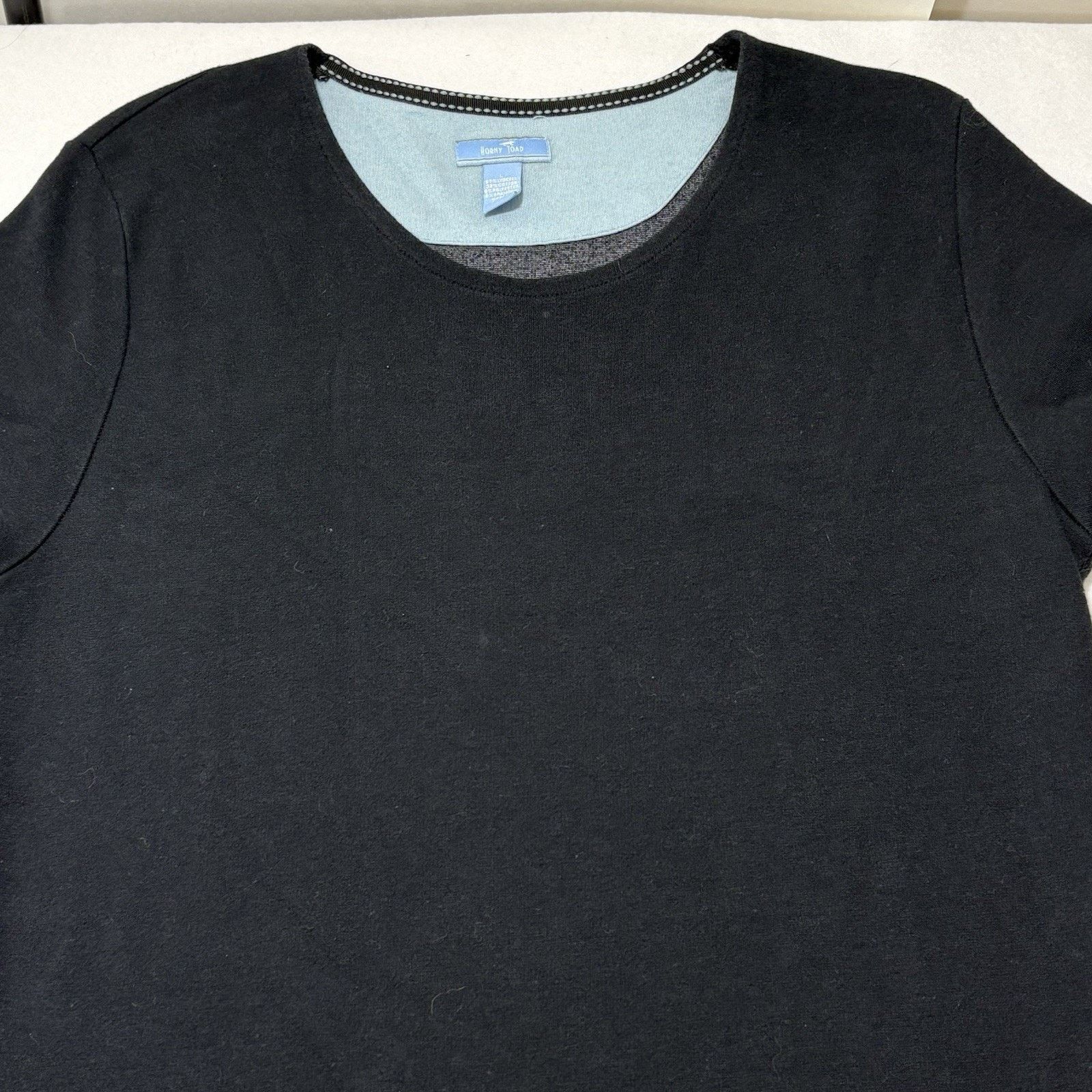 Toad&Co Horny Toad Large T Shirt Dress Black Short Sleeve A Line Size L / US 10 / IT 46 - 2 Thumbnail