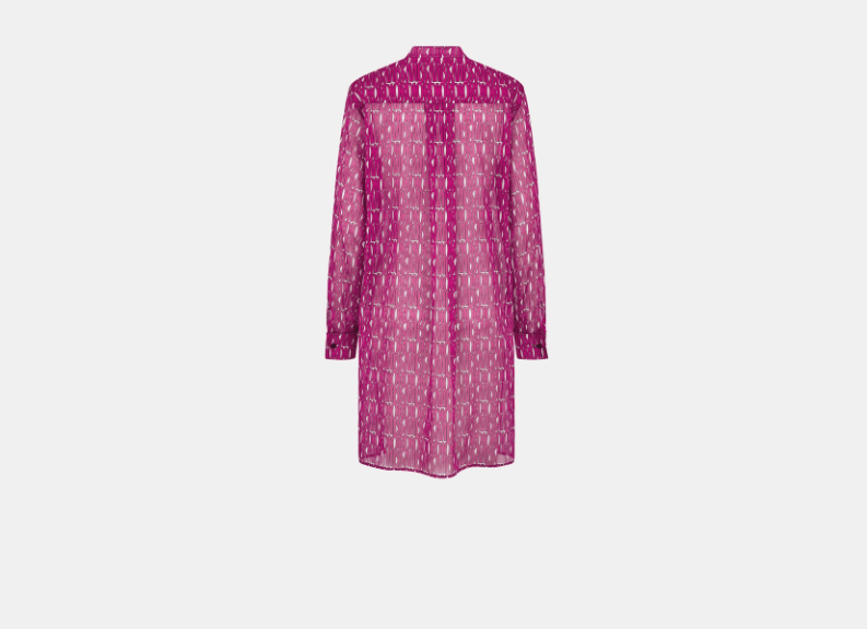 Dior o1w1db11225 451B55 Blouse in Fuchsia/White Size S / US 4 / IT 40 - 2 Thumbnail