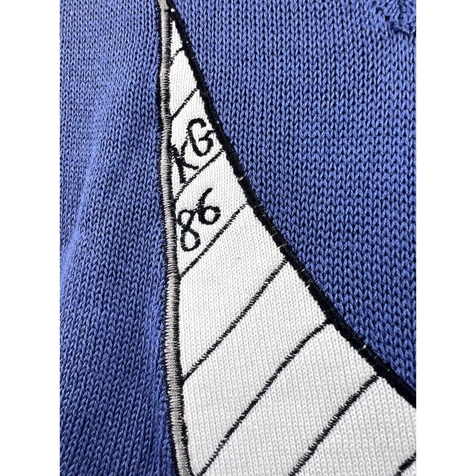 Nautica VINTAGE Wakefield Sweater Vest Blue Sailboat Embroidery L Men’s Knack Kennth Gordon 80s Nautical Beige Green USA Size US L / EU 52-54 / 3 - 5 Thumbnail