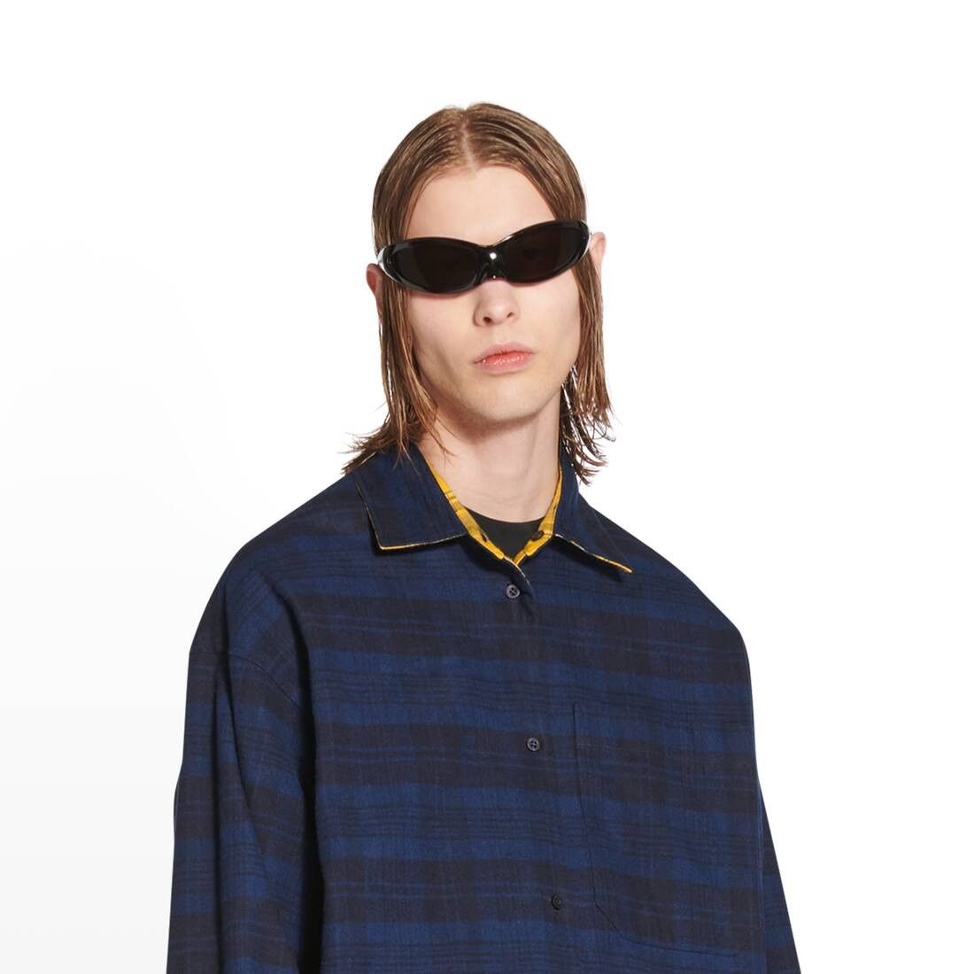 Balenciaga o1w1db10425 Reversible Shirt in Multicolor Size US M / EU 48-50 / 2 - 9 Thumbnail
