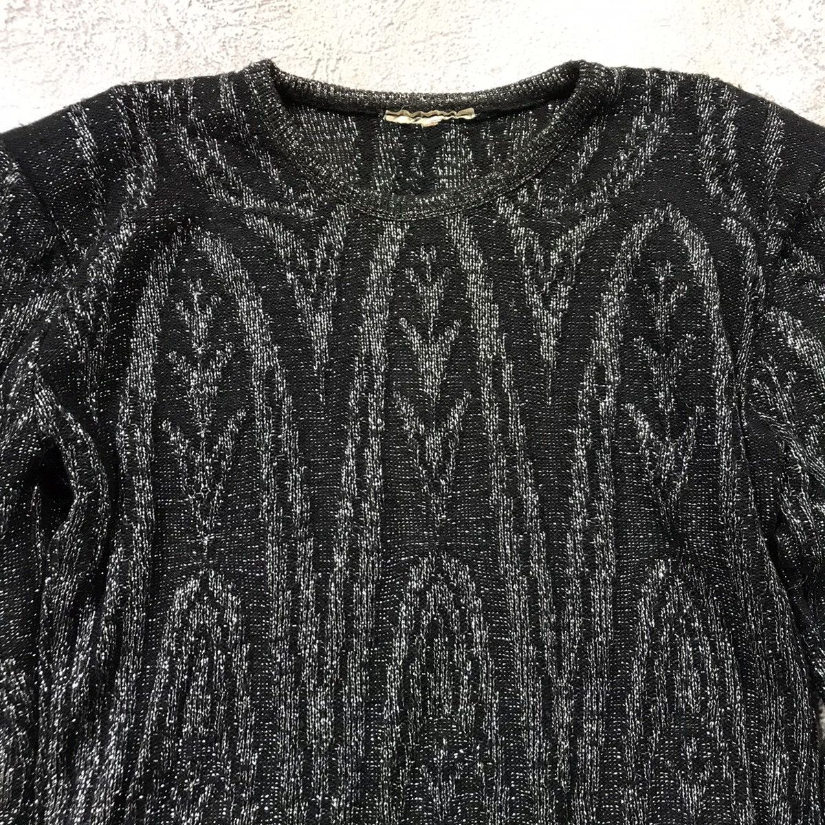 Vintage Vintage 90s Abstract Knit Sweater Oversized Grunge Y2K M Size M / US 6-8 / IT 42-44 - 2 Thumbnail
