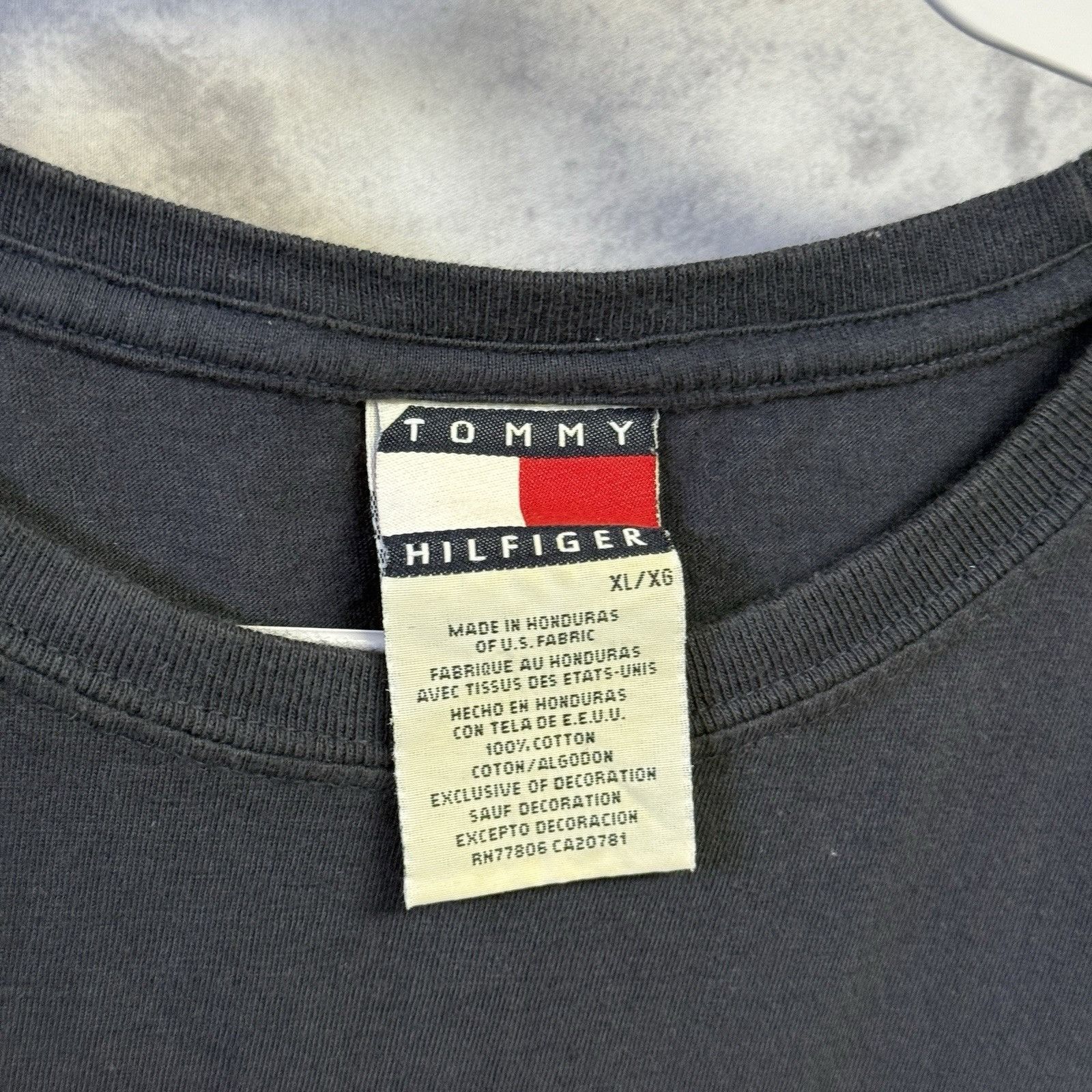 Tommy Hilfiger Vintage Y2K Tommy Hilfiger T Shirt Mens XL 24.5x28.5 Blue Size US XL / EU 56 / 4 - 4 Thumbnail