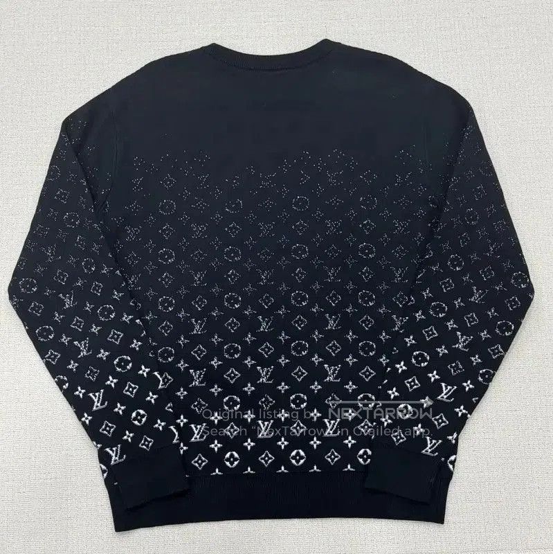 Louis Vuitton Louis Vuitton Black Printed Long Sleeve Sweatshirt . Size M / US 6-8 / IT 42-44 - 2 Thumbnail