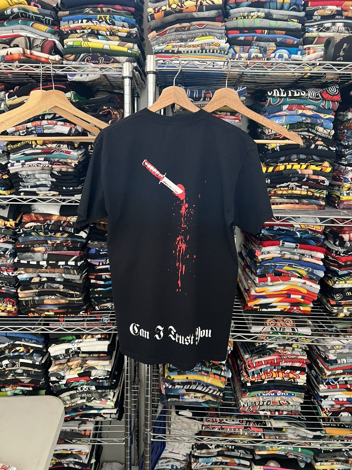 Band Tees 2001 Throwdown Can I Trust You Metal Knife Tee Size US M / EU 48-50 / 2 - 2 Thumbnail