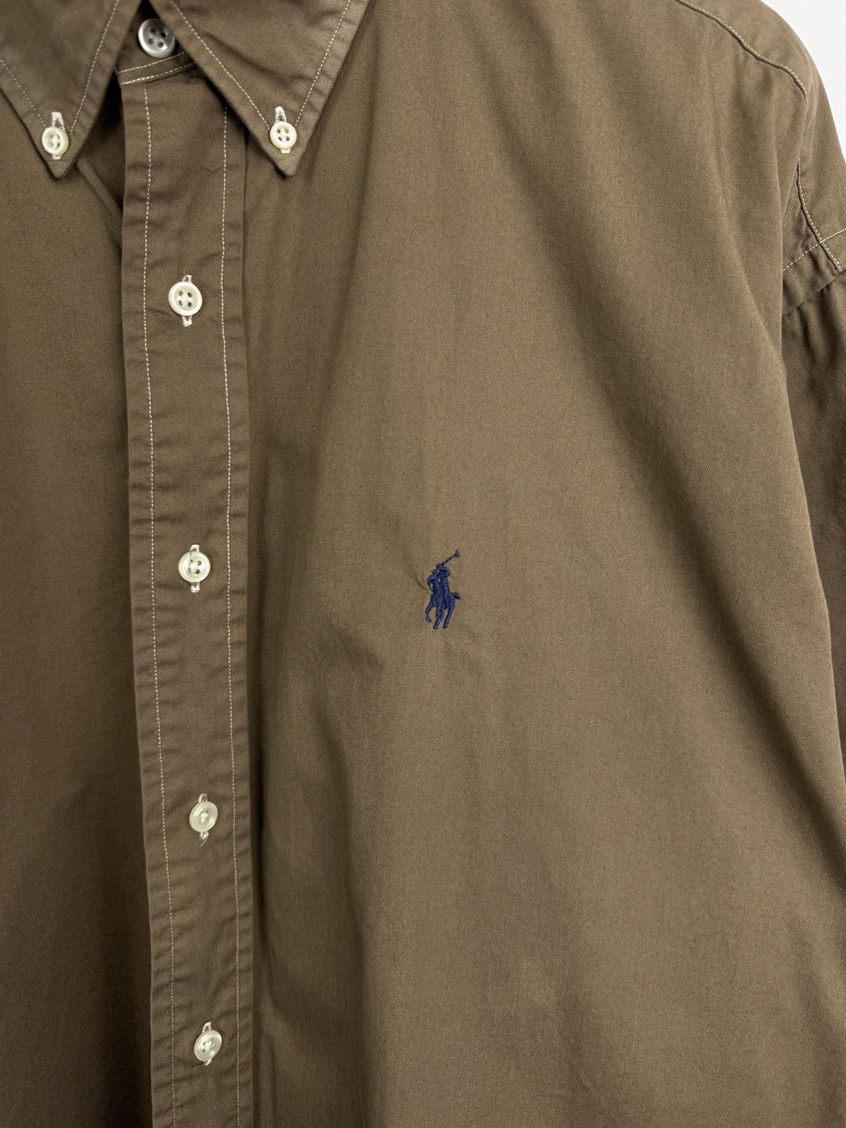 Polo Ralph Lauren 🤎🇺🇸 Vintage 90s Ralph Lauren Brown shirt rare retro hype Y2K Size US XXL / EU 58 / 5 - 4 Thumbnail