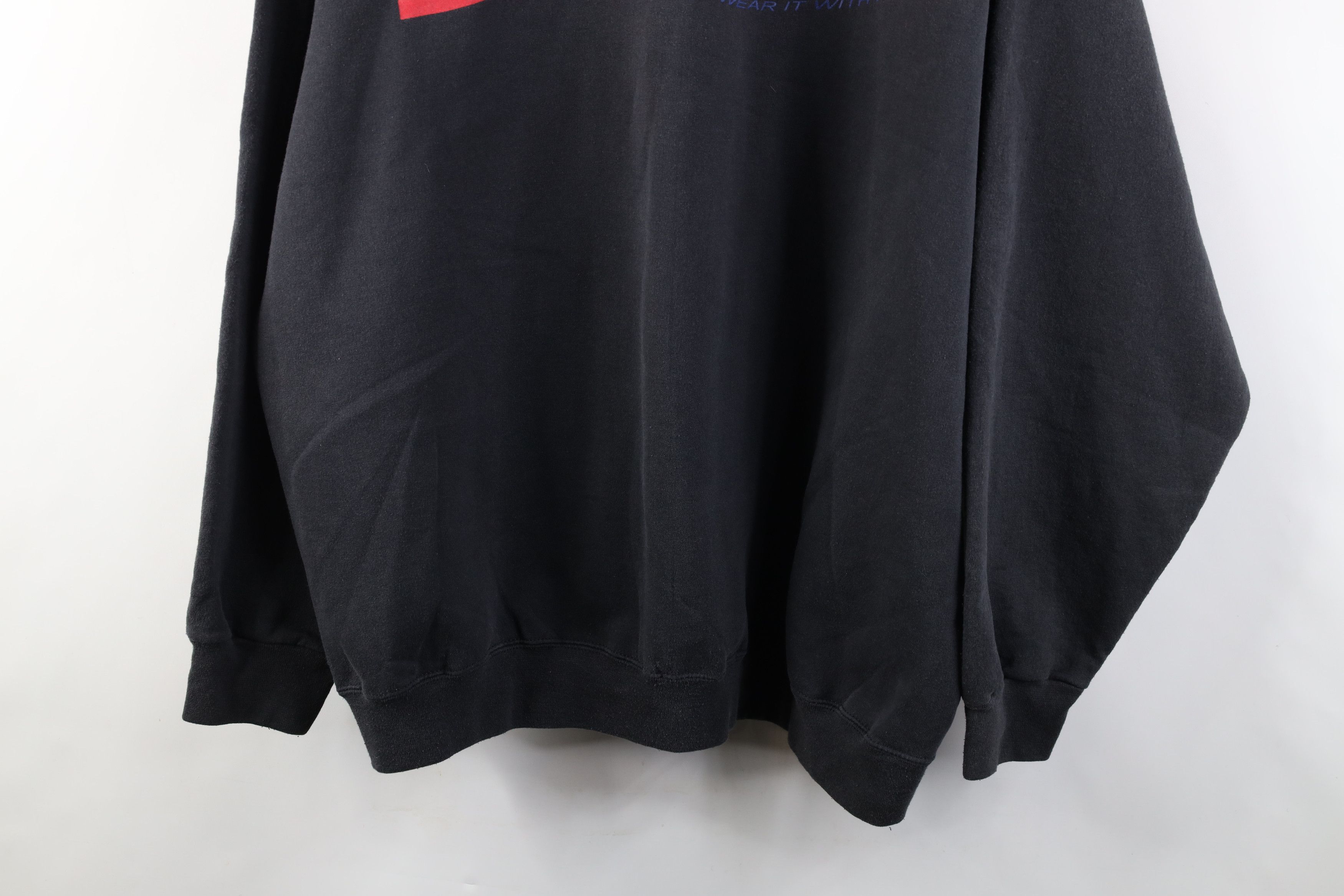 Vintage Vintage 90s Liberty USA Flag Crewneck Sweatshirt Black Size US XXL / EU 58 / 5 - 3 Thumbnail