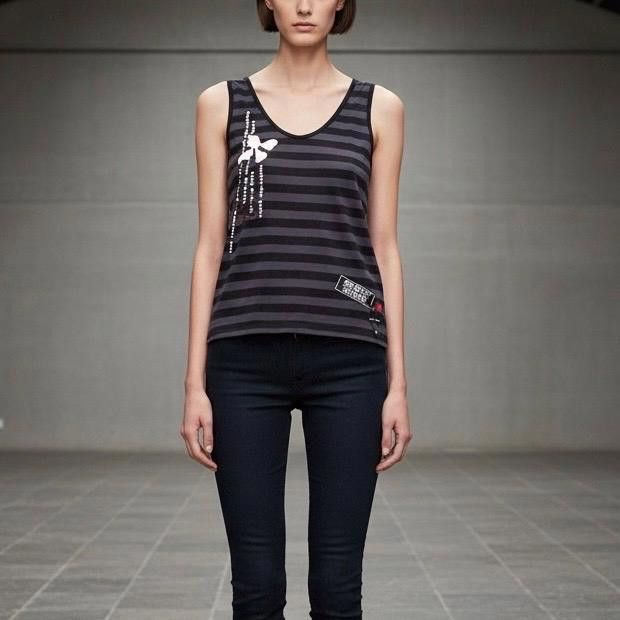 Other The Cop Copine Striped Purple Tanktop Size ONE SIZE - 3 Thumbnail
