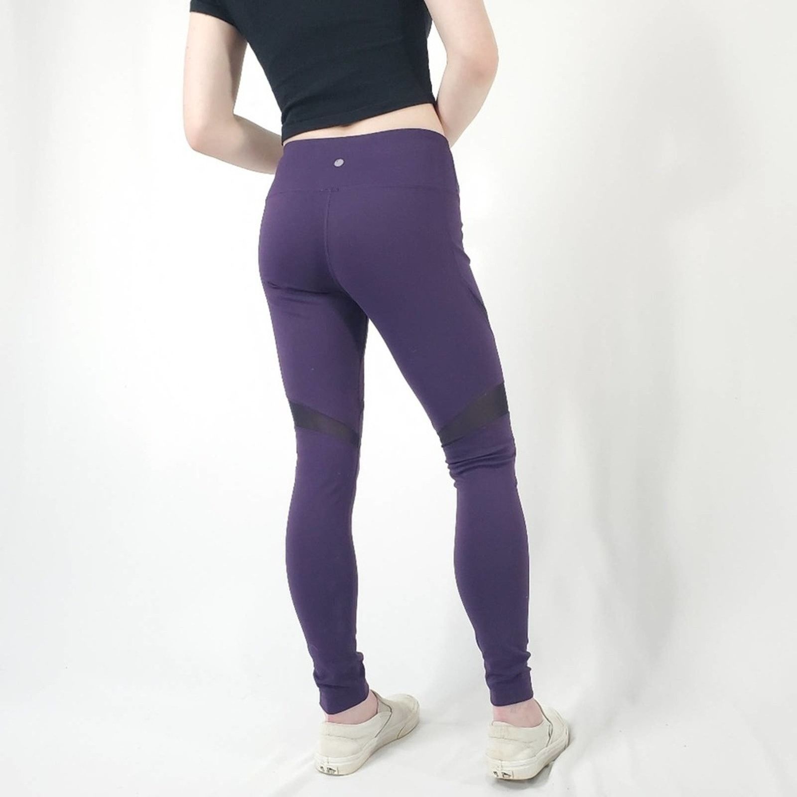 Designer Purple Yogalicious Legging Tights Yoga Pants - S Size 26" / US 2 / IT 38 - 3 Thumbnail