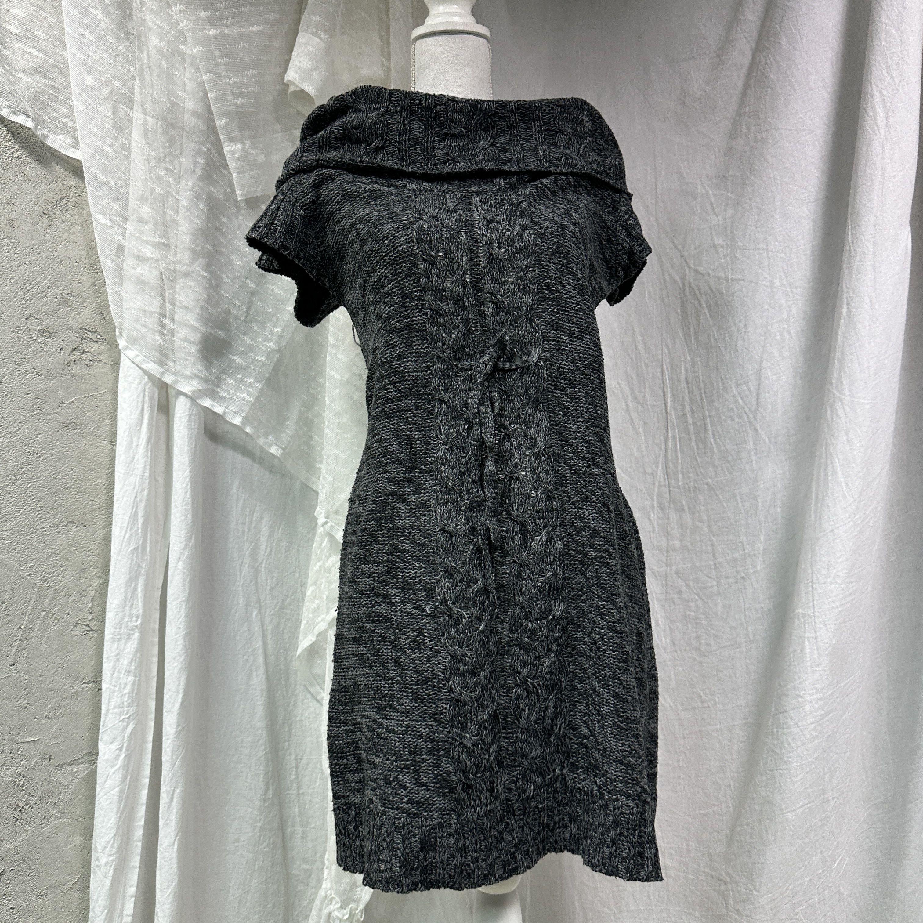 Vintage Vintage Avant Garde Grunge Knitted Dress Y2K Size L / US 10 / IT 46 - 5 Thumbnail