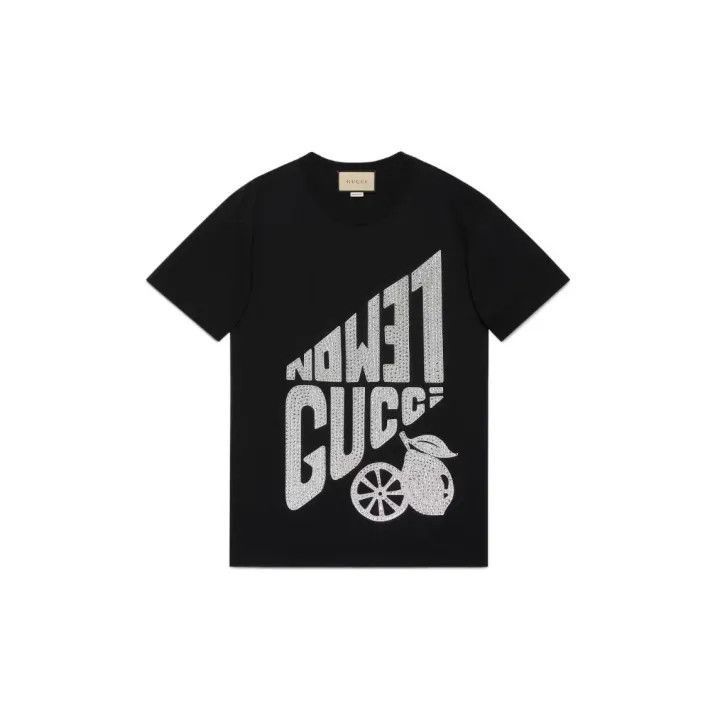 Gucci Gucci Lemon Print Black T-Shirt for Women-2507 Size XS / US 0-2 / IT 36-38 - 8 Thumbnail