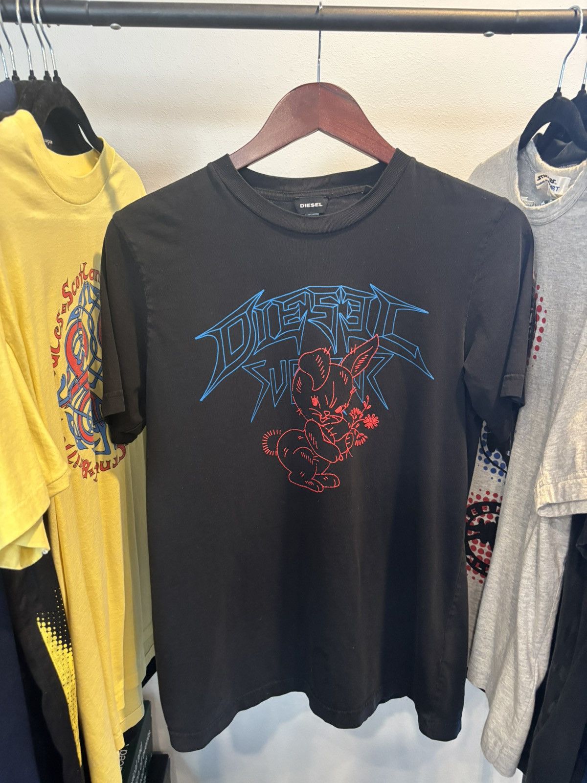 Diesel DIESEL Y2K Graphic Tee Shirt 🐰🖍️ Size US S / EU 44-46 / 1 - 4 Thumbnail