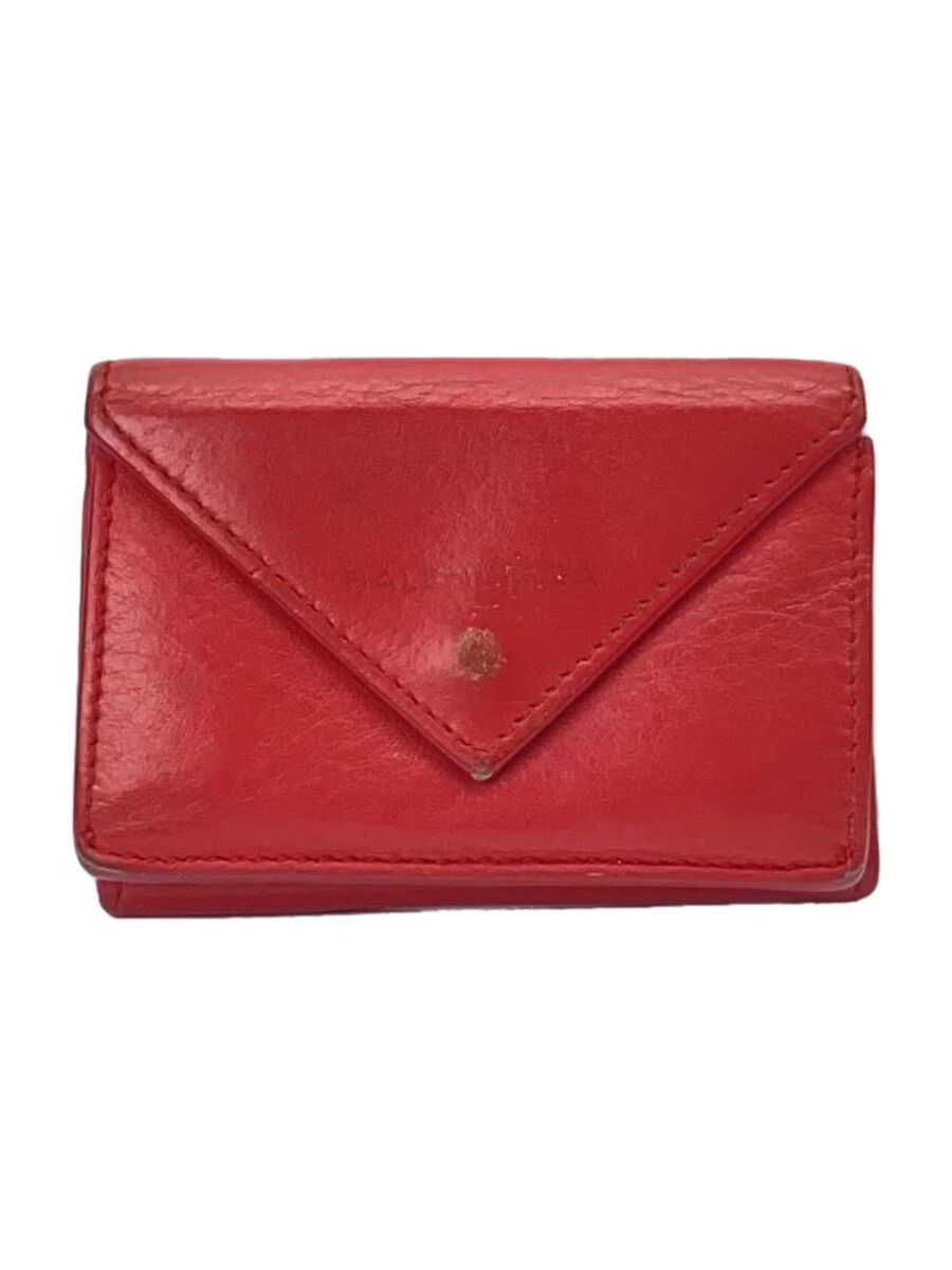 Balenciaga Balenciaga Leather Wallet Red Size ONE SIZE - 1 Thumbnail