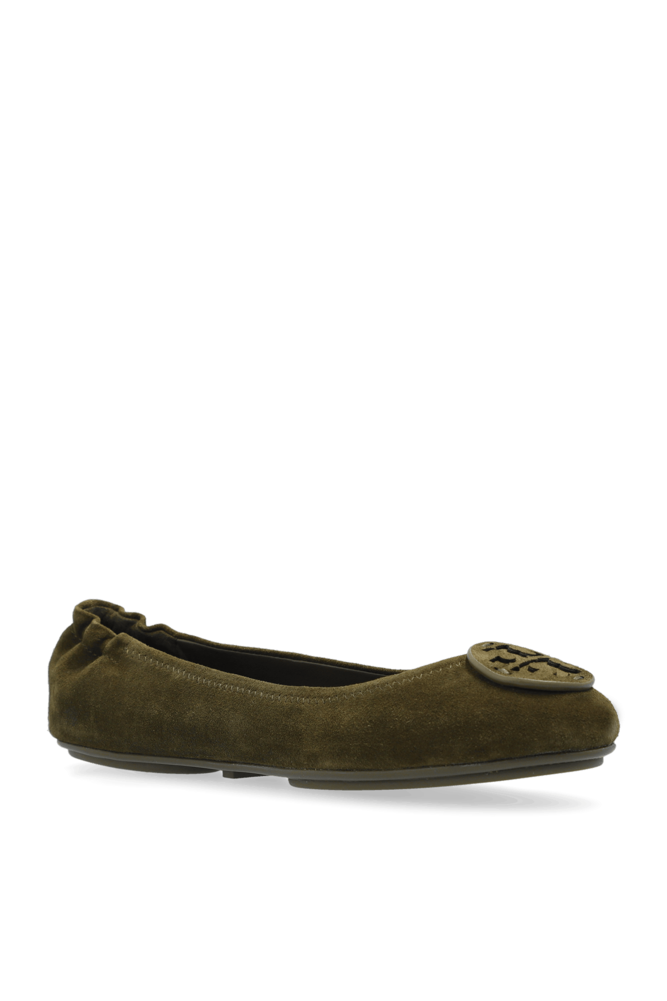 Tory Burch o1s22i1n1024 Suede Ballet Flats in Green Size US 10 / IT 40 - 4 Thumbnail