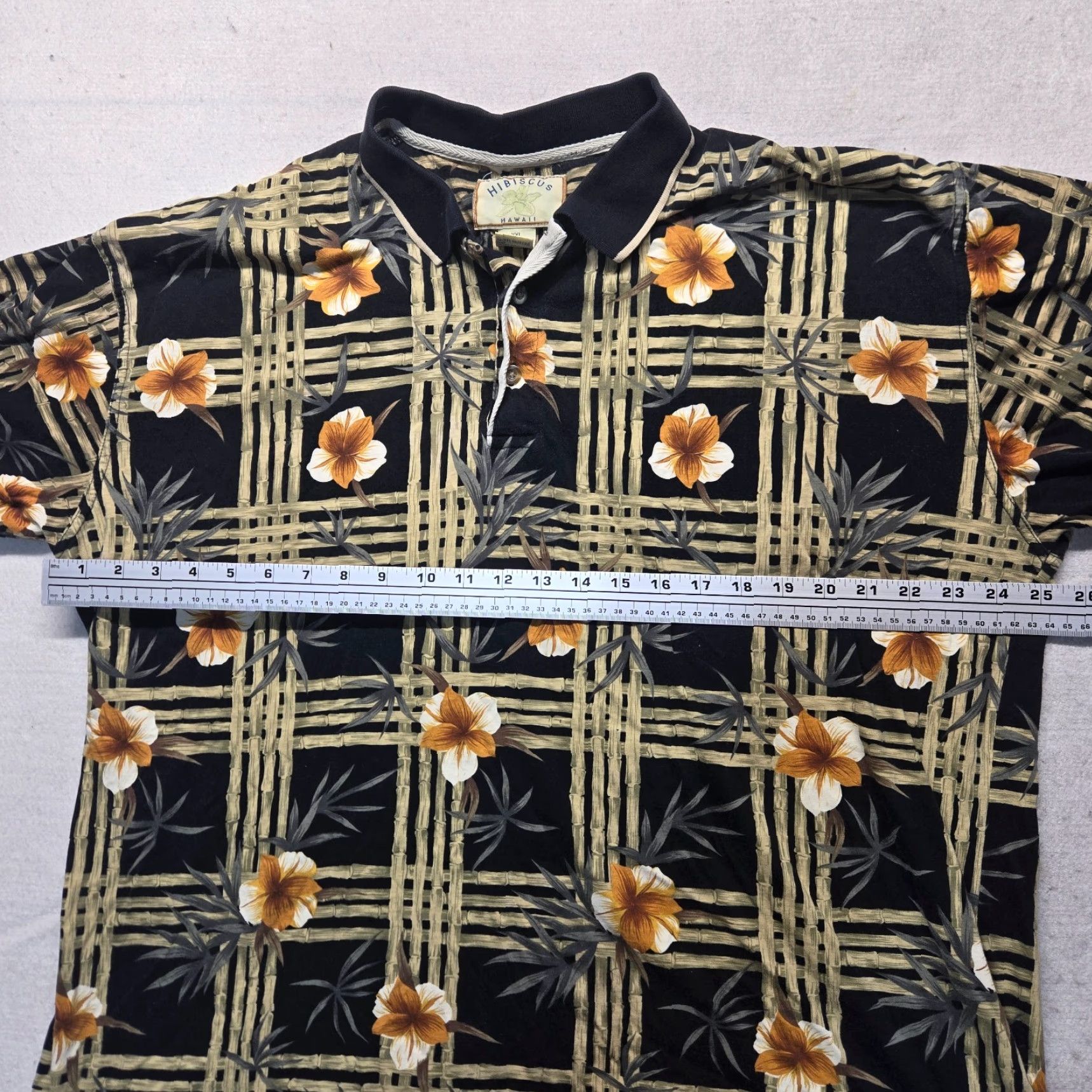 Vintage VINTAGE Hibiscus Hawaii Polo Shirt Short Sleeve Adult 2XL Brown Floral Men Polo 90s Mens Size US XXL / EU 58 / 5 - 4 Thumbnail