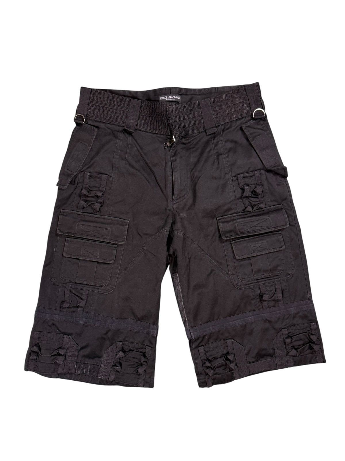 Dolce & Gabbana D&G BLACK UTILITY MULTIPOCKET SHORTS Size US 32 / EU 48 - 1 Thumbnail