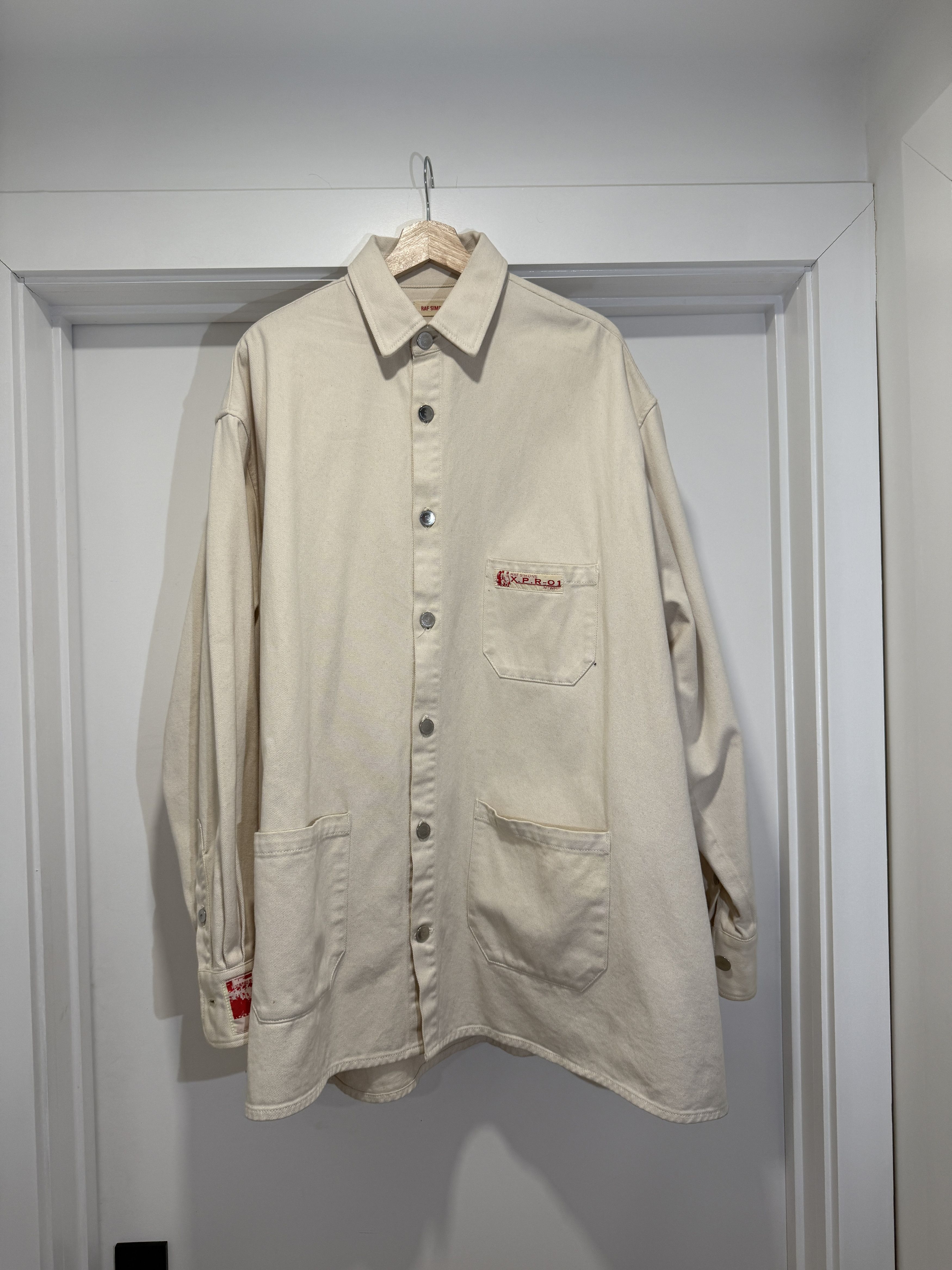 Raf Simons SS20 Beige Denim Jacket Size US M / EU 48-50 / 2 - 1 Thumbnail