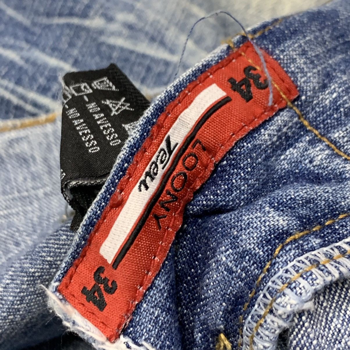 Japanese Brand Y2K Flare Loony Jeans Clawmark Fade Jean Size 27" / US 4 / IT 40 - 14 Thumbnail