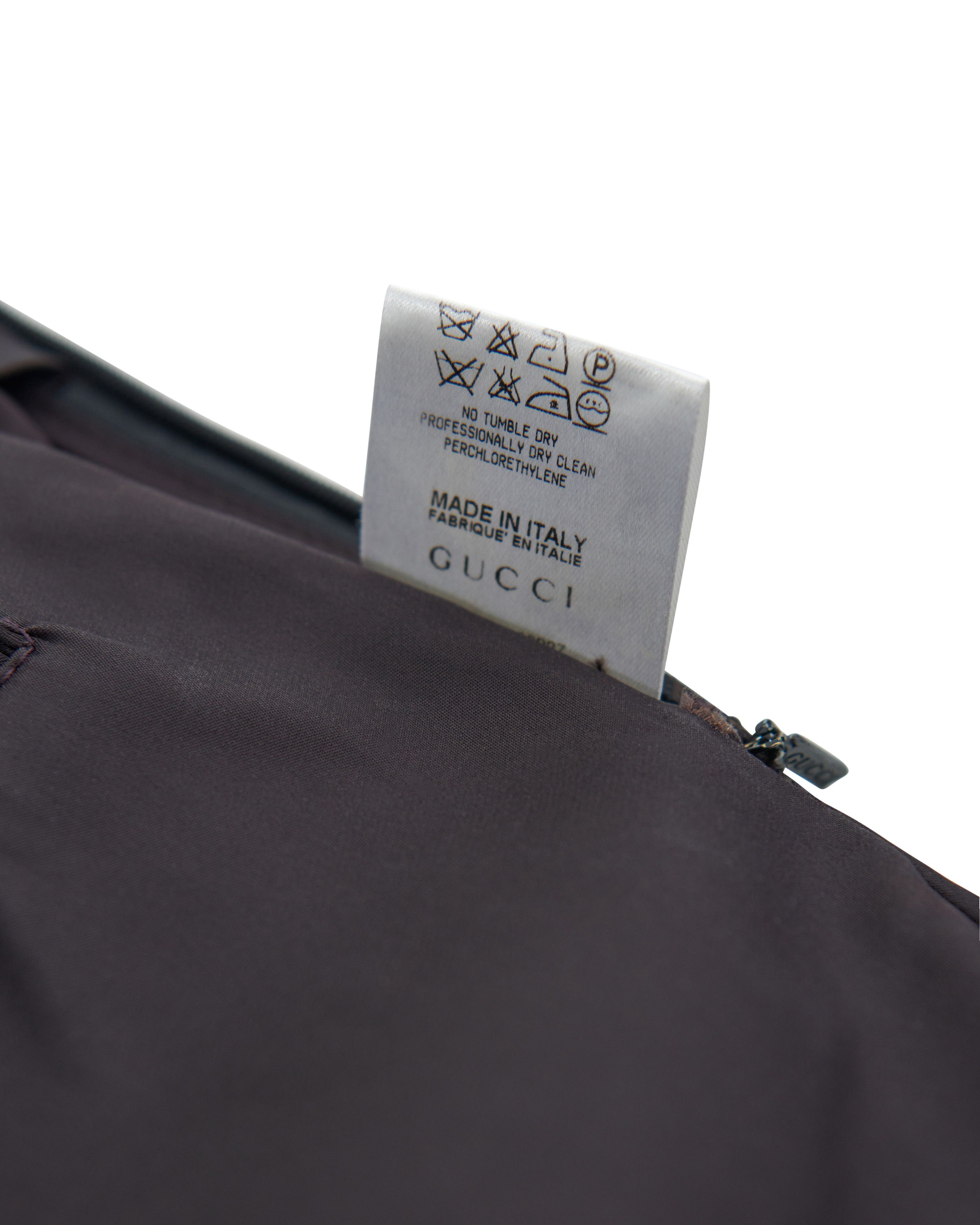 Gucci by Tom Ford F/W 2004 aubergine silk taffeta three pieces set Size S / US 4 / IT 40 - 24 Thumbnail