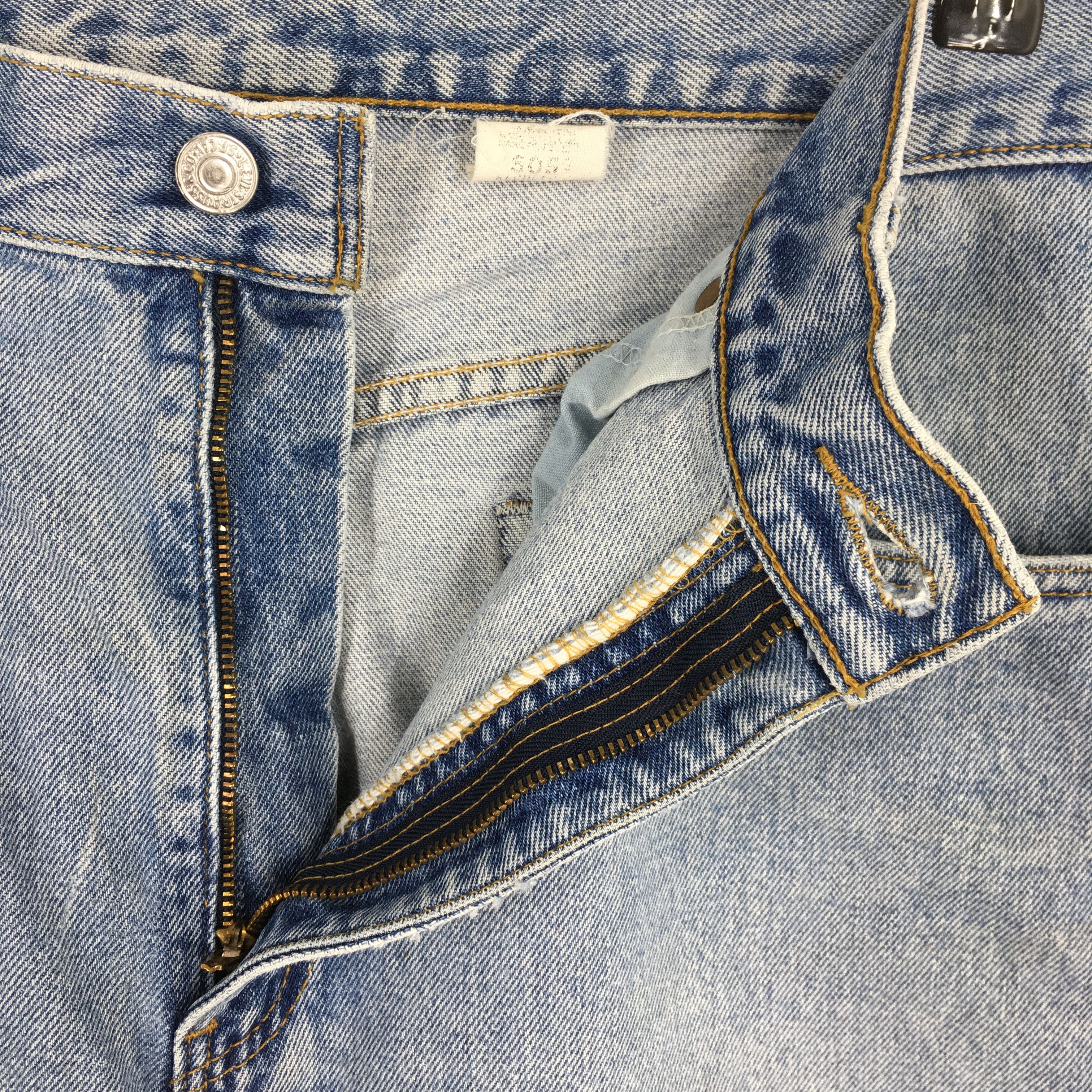 Levi's Size 31x28 Vintage 90s Levi's 505 Faded Blue Jeans S749 Size US 31 - 6 Thumbnail