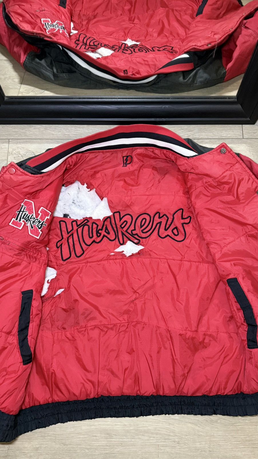 Pro Player Vintage / Y2K Pro Player Reversible Huskers Windbreaker Size US XL / EU 56 / 4 - 8 Thumbnail