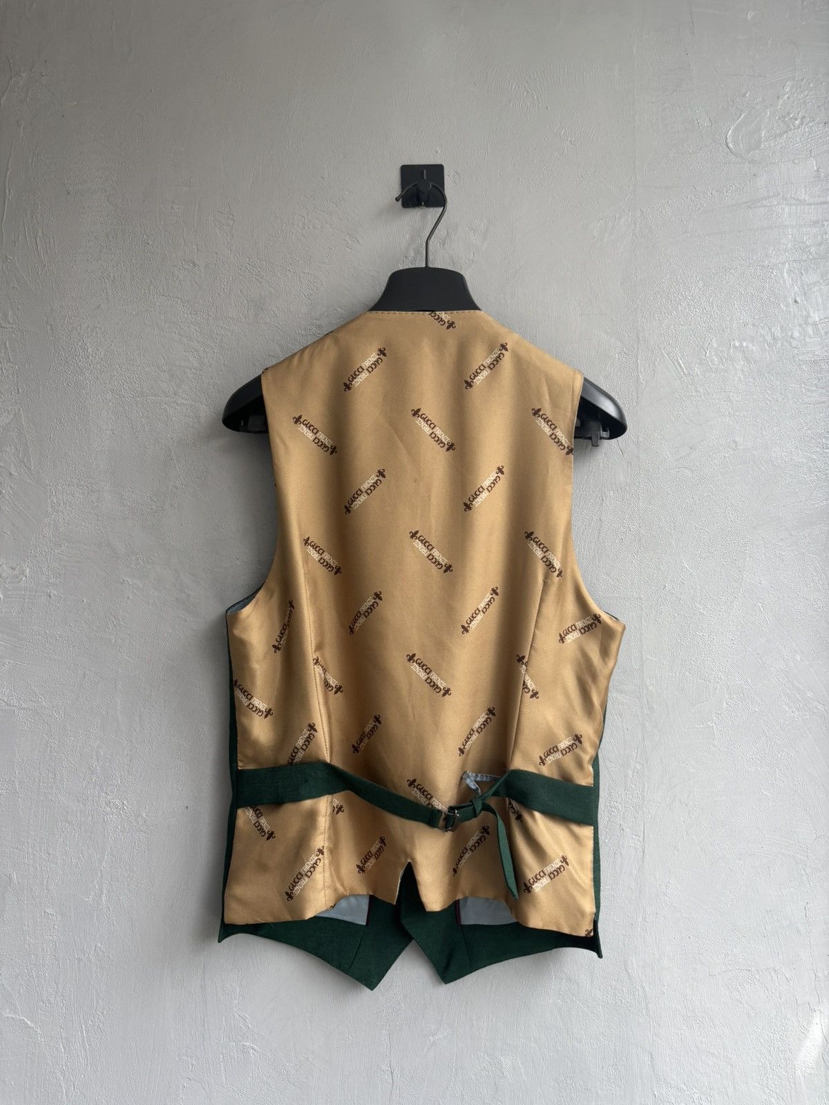 Gucci Gucci AW20 by Alessandro Michele green military mohair vest Size 46R - 2 Thumbnail