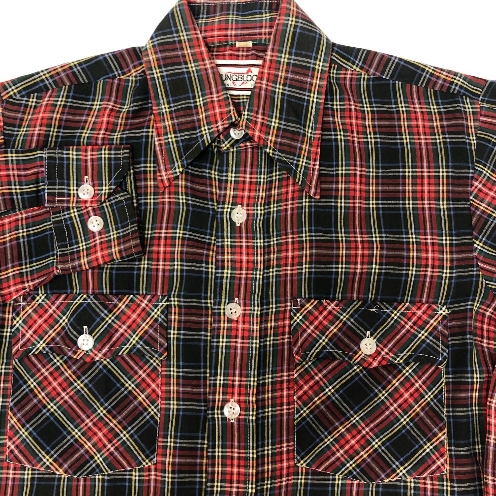 Other Vtg YoungBloods Red Plaid ULTRA THIN MoD Rockabilly Shirt Size US S / EU 44-46 / 1 - 5 Thumbnail