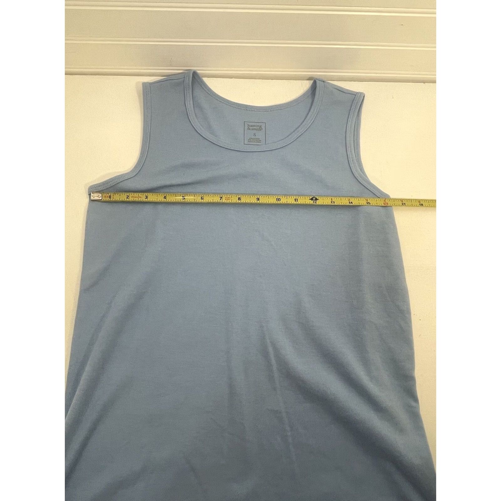 Vintage Hasting & Smith Tank Top Shirt Women Small Light Blue Round Neck Sleeveless Size S / US 4 / IT 40 - 7 Thumbnail